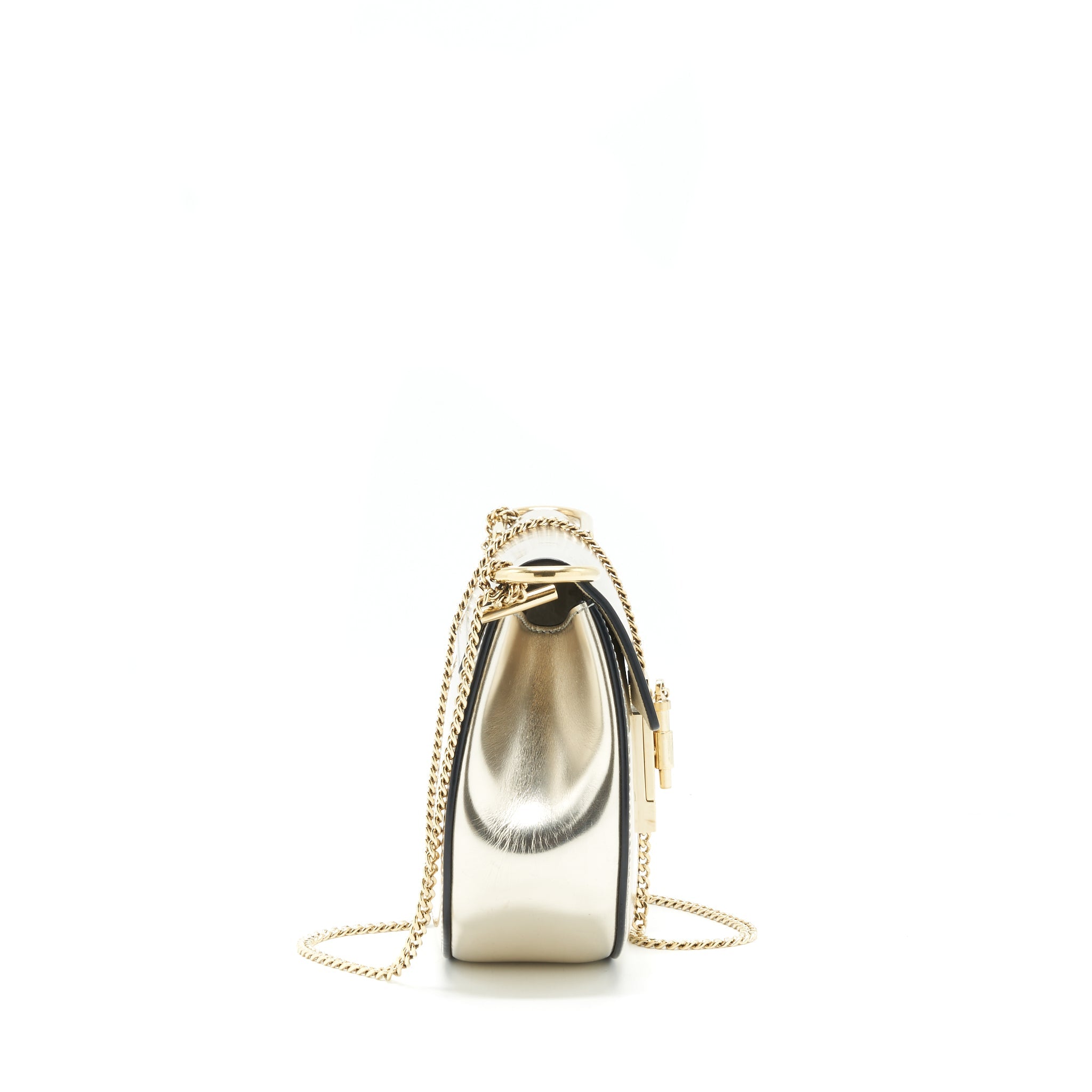 CHLOE SMALL DREW BAG METALLIC GOLD GHW