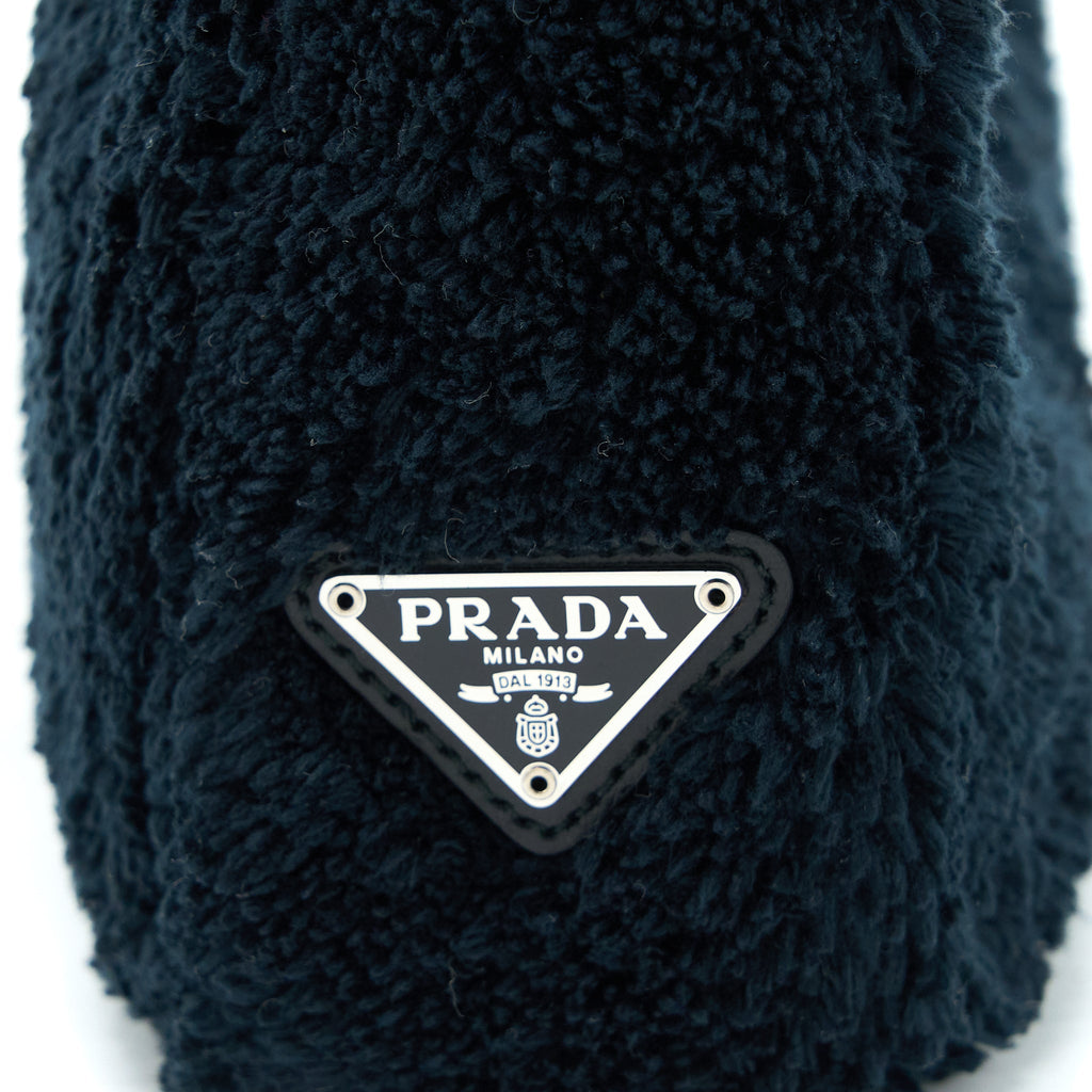 PRADA RE-EDITION 2000 TERRY MINI BAG BLACK/WHITE SHW