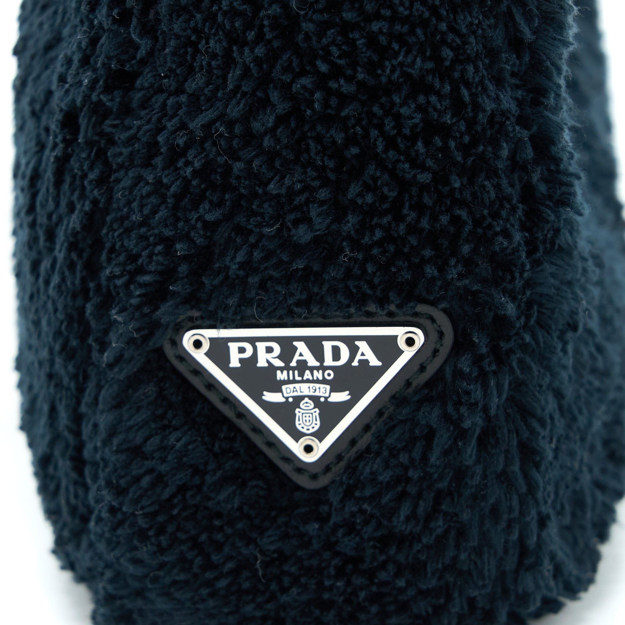 PRADA RE-EDITION 2000 TERRY MINI BAG BLACK/WHITE SHW