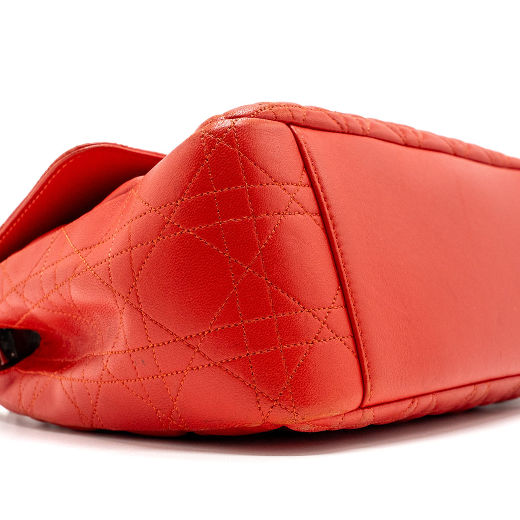 DIOR MISS DIOR SHOULDER BAG LAMBSKIN RED SHW