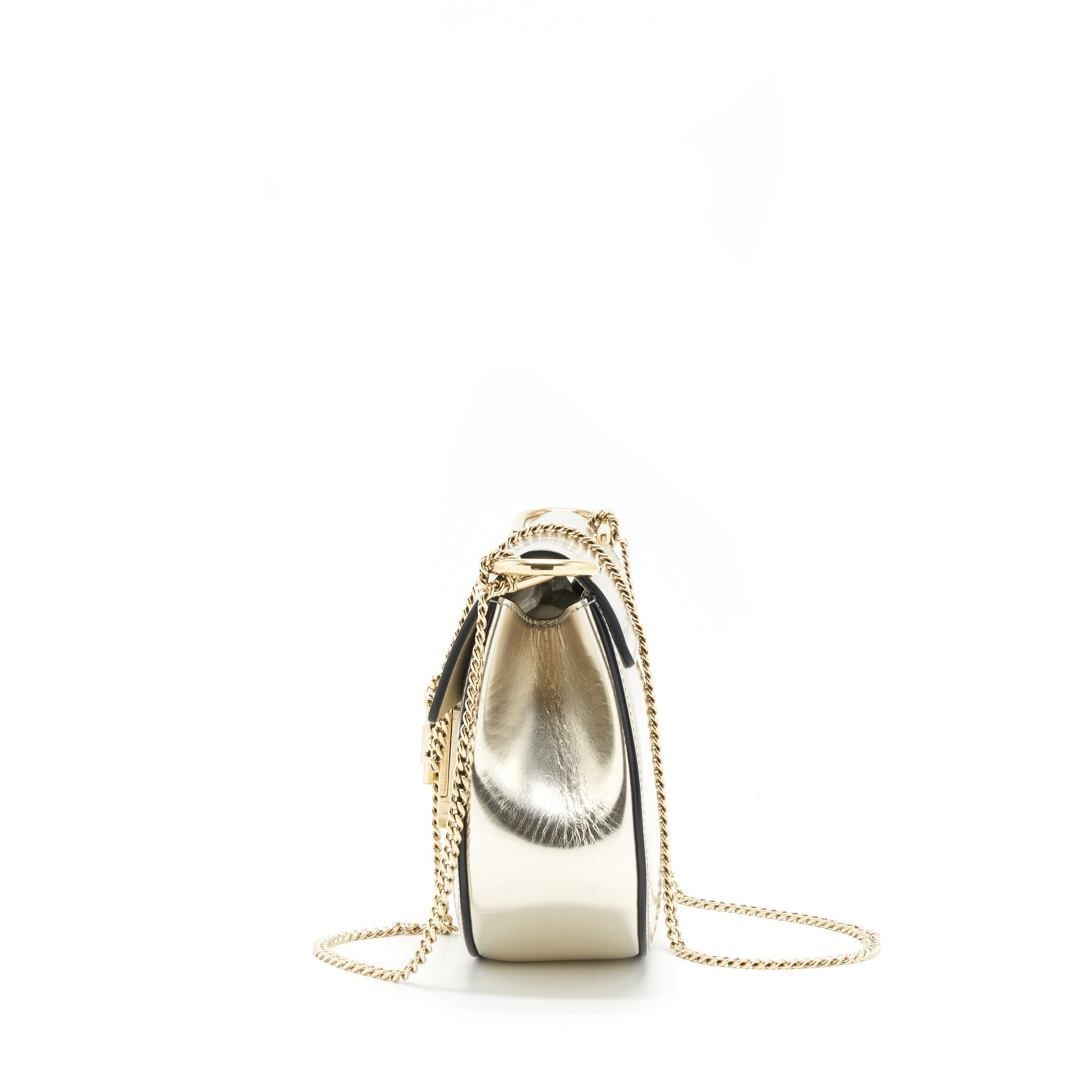 CHLOE SMALL DREW BAG METALLIC GOLD GHW
