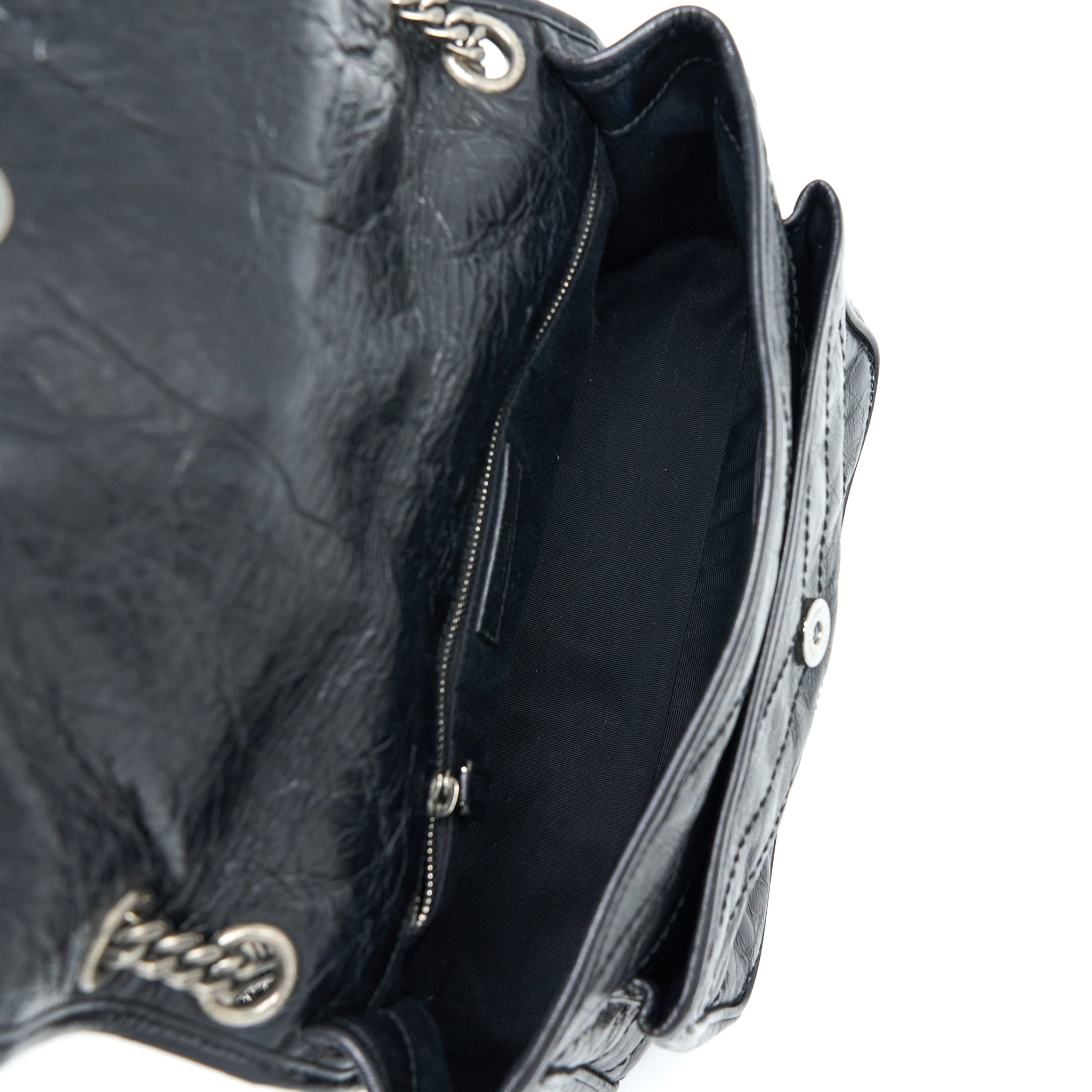 SAINT LAURENT/YSL MEDIUM NIKI BAG CALFSKIN BLACK SHW