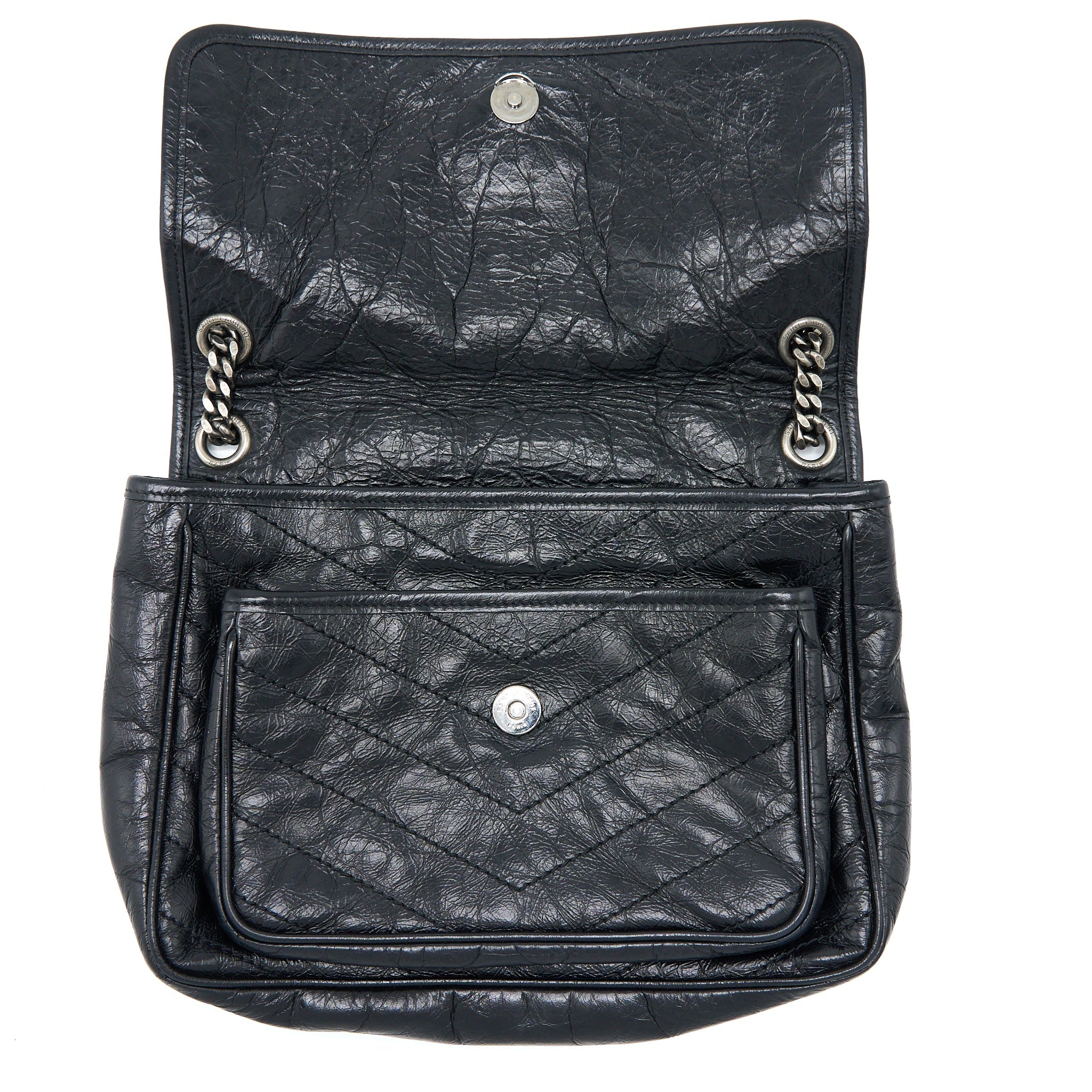 SAINT LAURENT/YSL MEDIUM NIKI BAG CALFSKIN BLACK SHW
