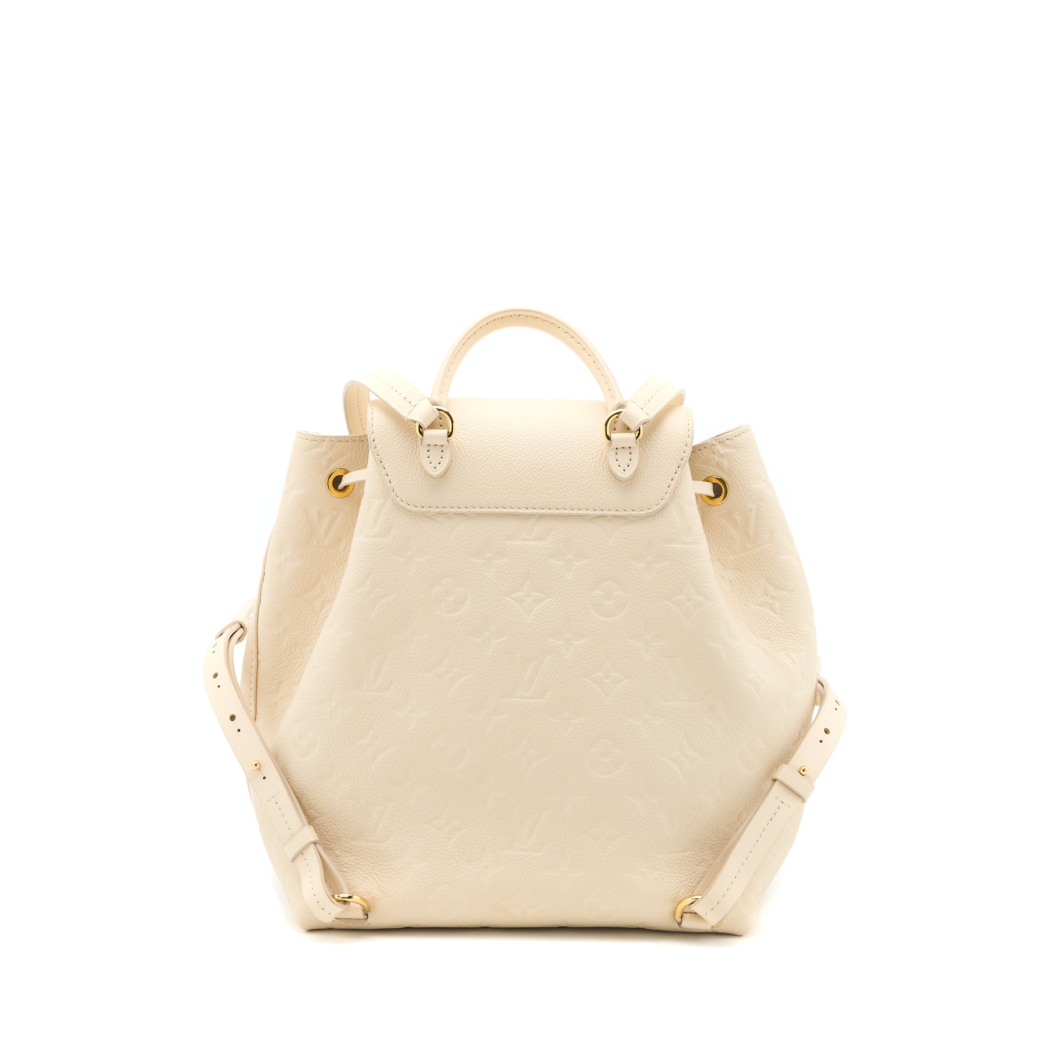 LOUIS VUITTON MONTSOURIS BACKPACK MONOGRAM EMPREINTE CREAM GHW