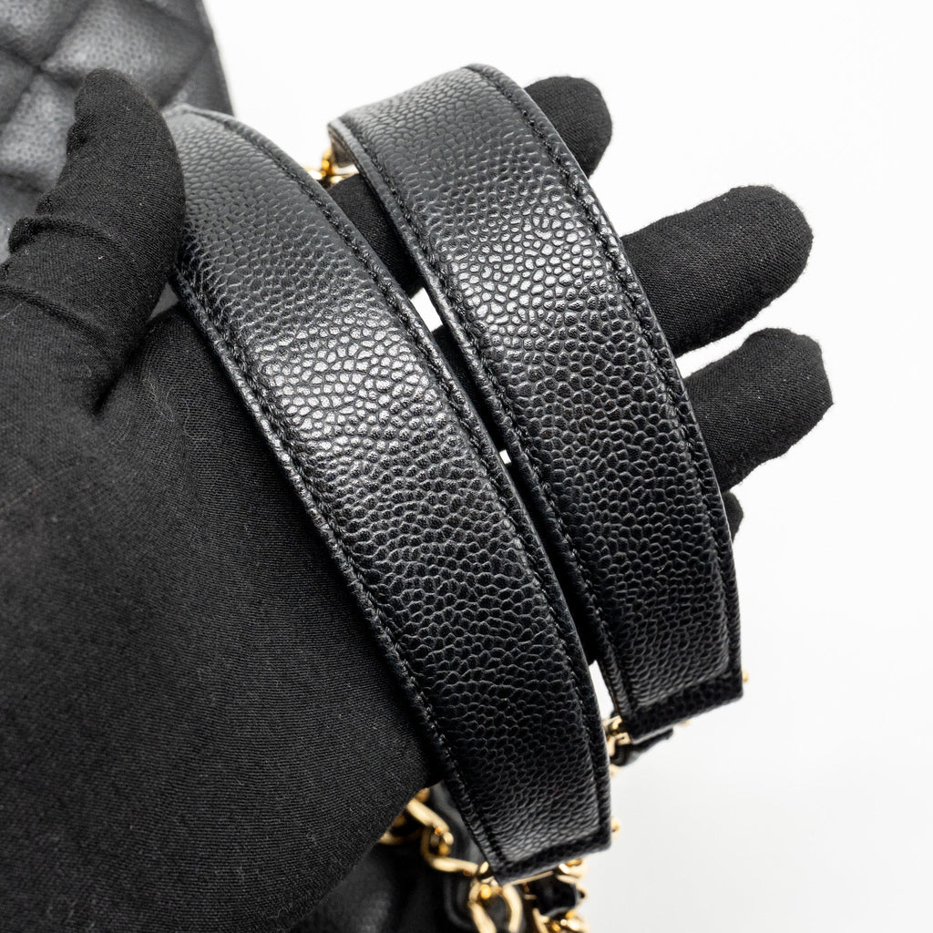 CHANEL GRAND SHOPPING TOTE BAG CAVIAR BLACK GHW