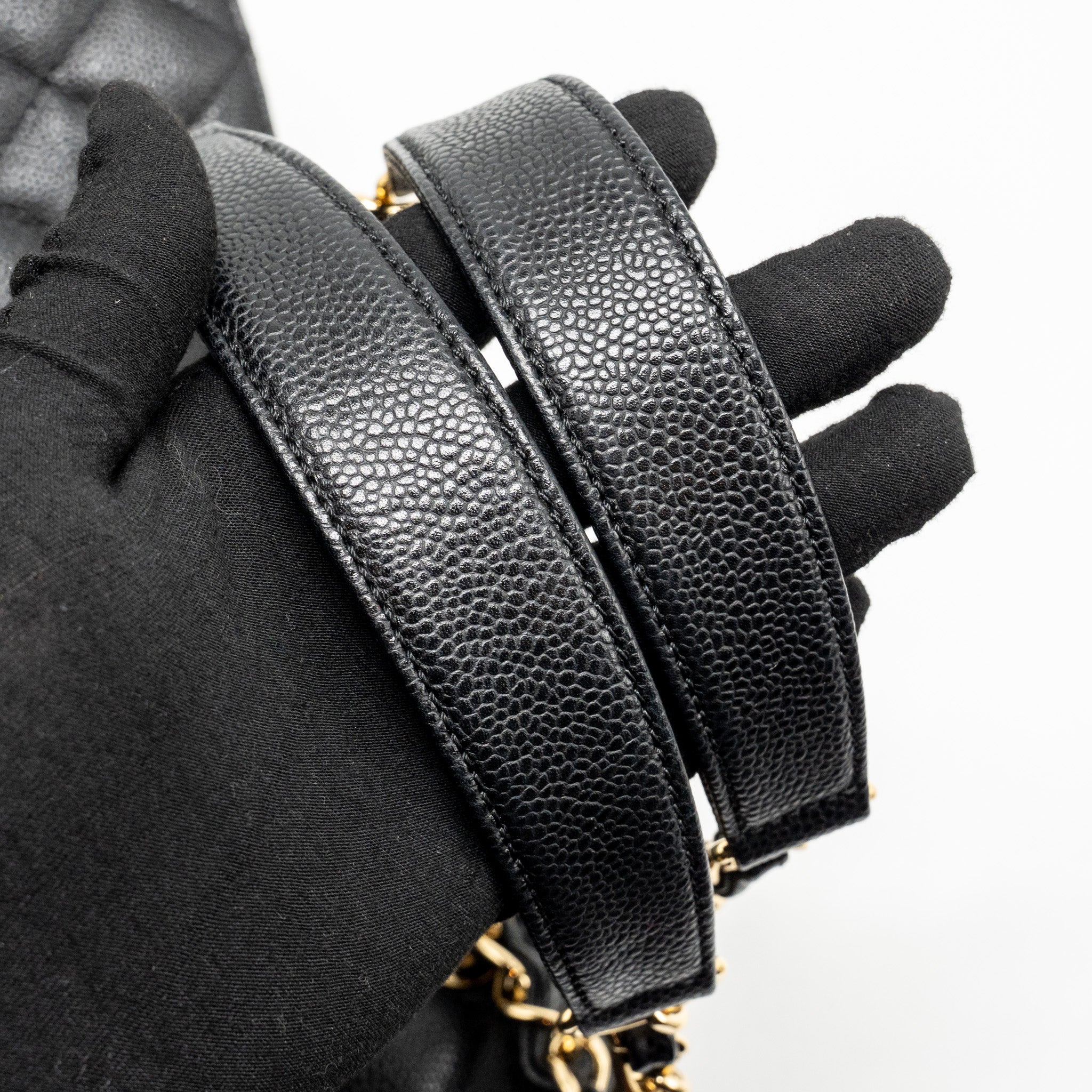 CHANEL GRAND SHOPPING TOTE BAG CAVIAR BLACK GHW