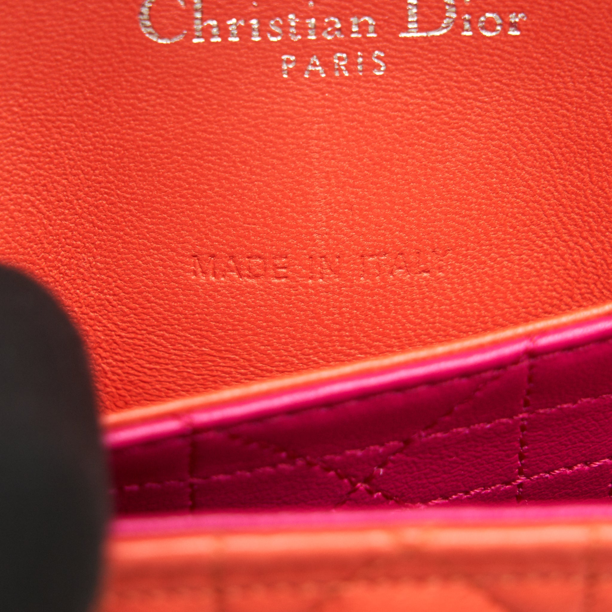 CHRISTIAN DIOR SMALL MISS DIOR FLAP BAG IN CORAL SHW