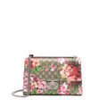 GUCCI PADLOCK SHOULDER FLOWER PRINTED / GG SUPREME RUTHENIUM HARDWARE
