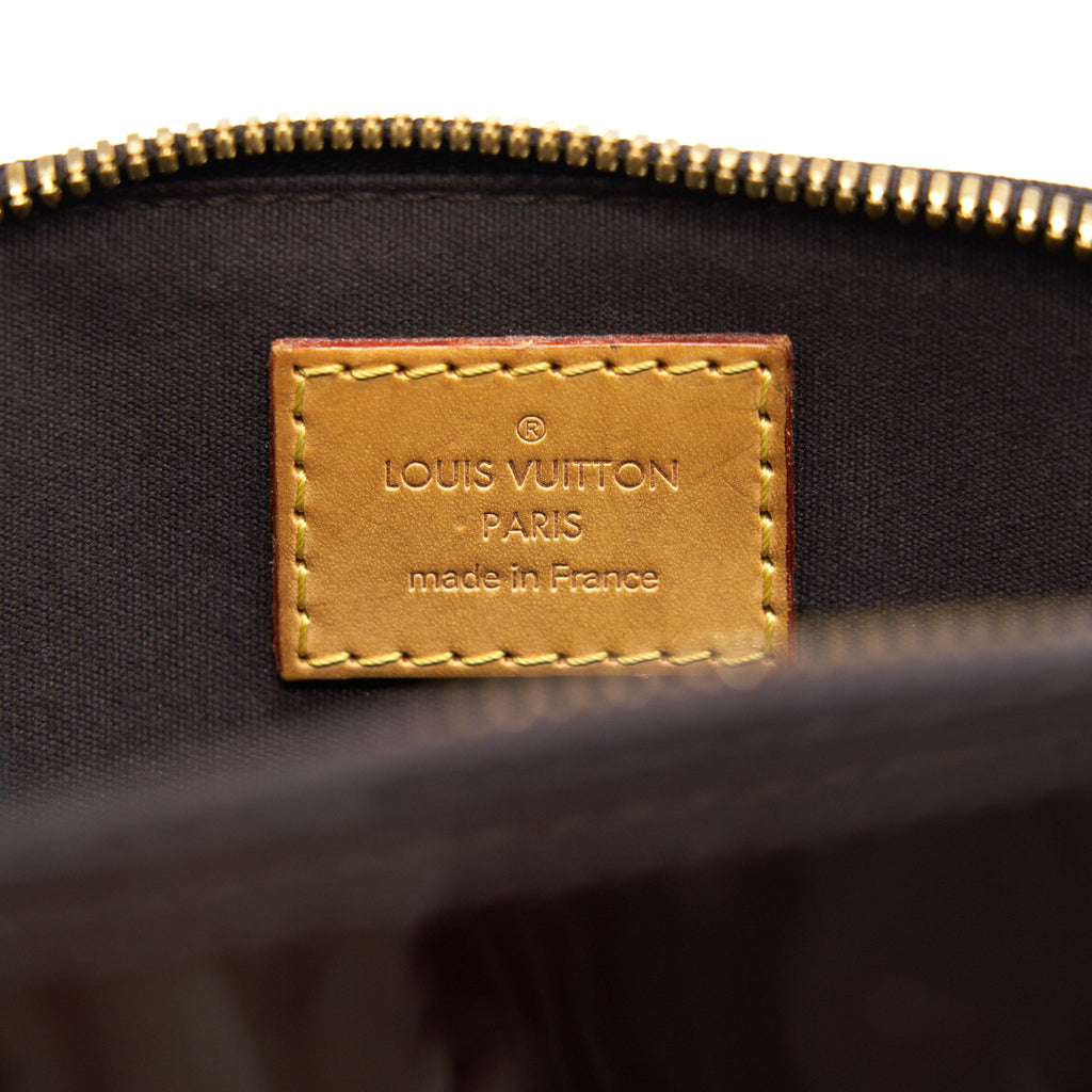 LOUIS VUITTON ALMA BB MONOGRAM VERNIS LEATHER AMARANTE