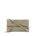 BALENCIAGA CITY FOLD CLUTCH/ SHOULDER BAG GREY GHW