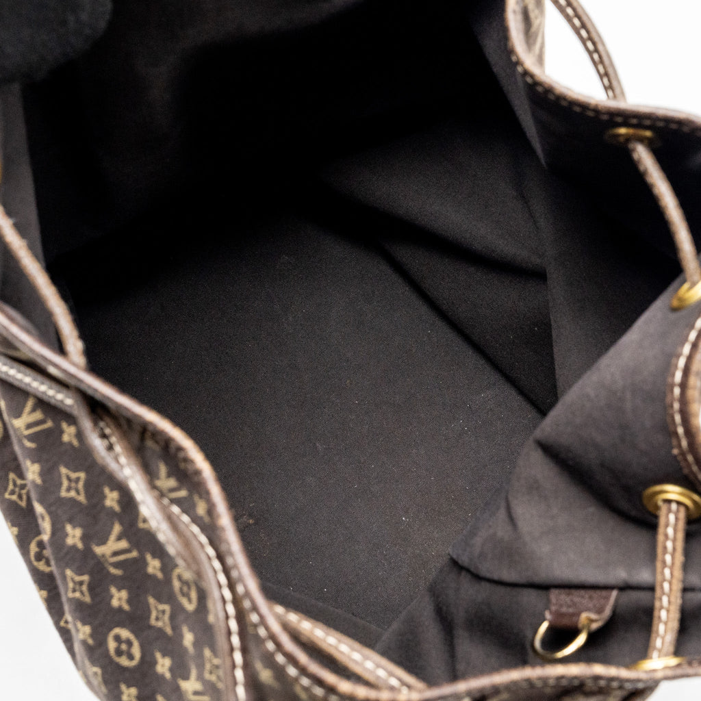 LOUIS VUITTON LIN NOE BAG FABRIC/LEATHER EBENE GHW