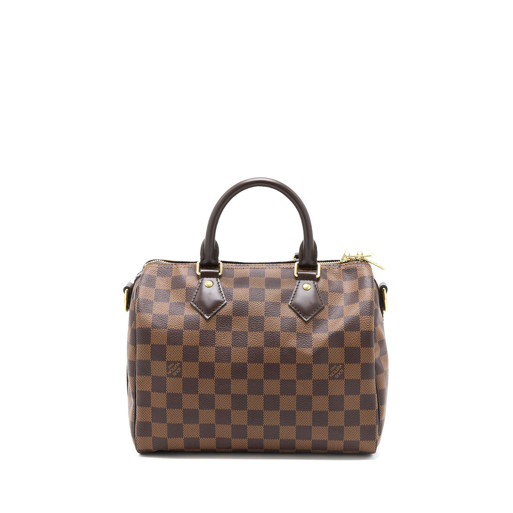 LOUIS VUITTON SPEEDY BANDOULIERE 25 DAMIER EBENE CANVAS GHW