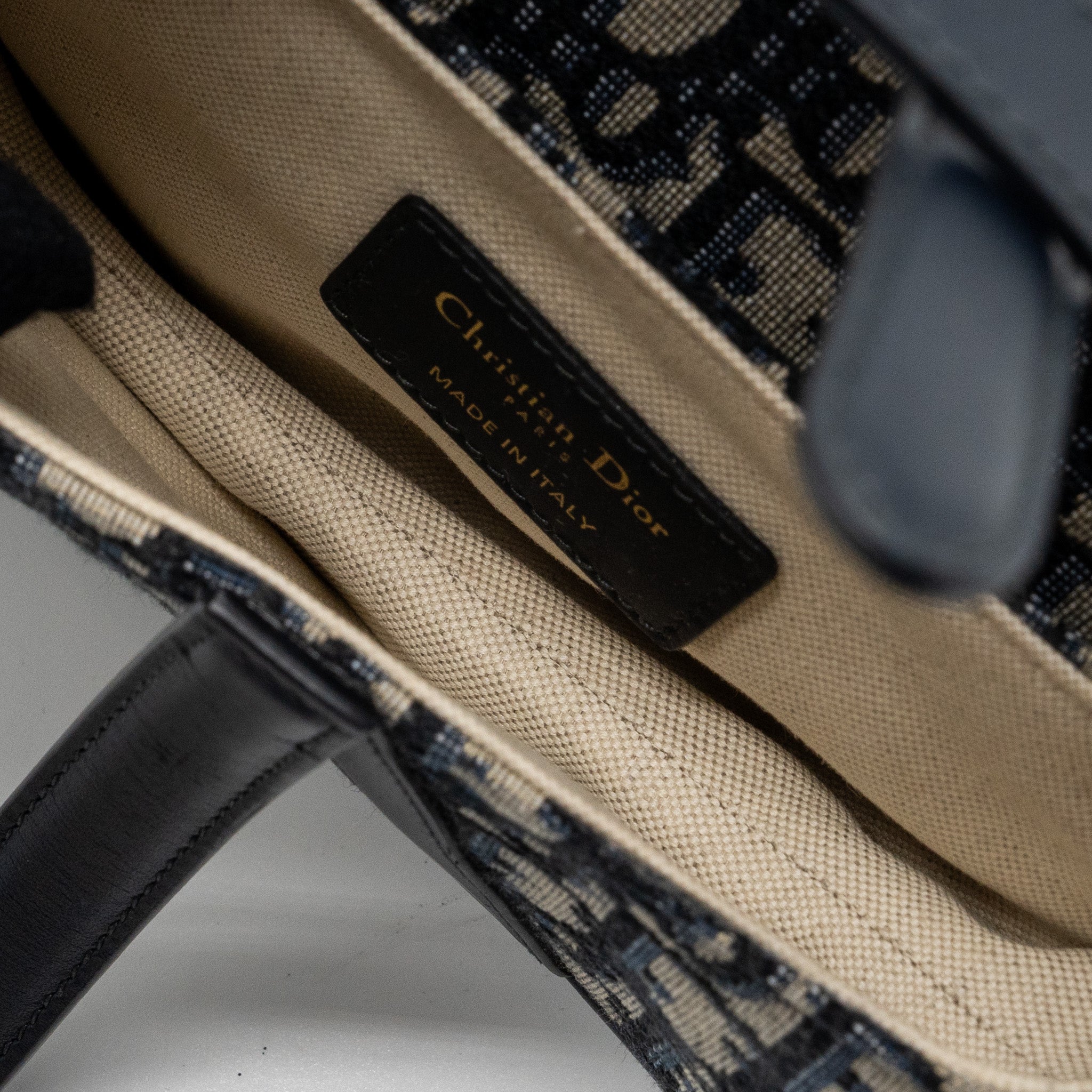 DIOR MINI SADDLE BAG BLUE OBLIQUE JACQUARD GHW
