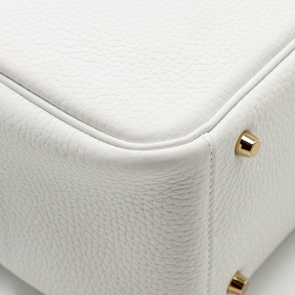 HERMES MINI LINDY CLEMENCE NEW WHITE GHW