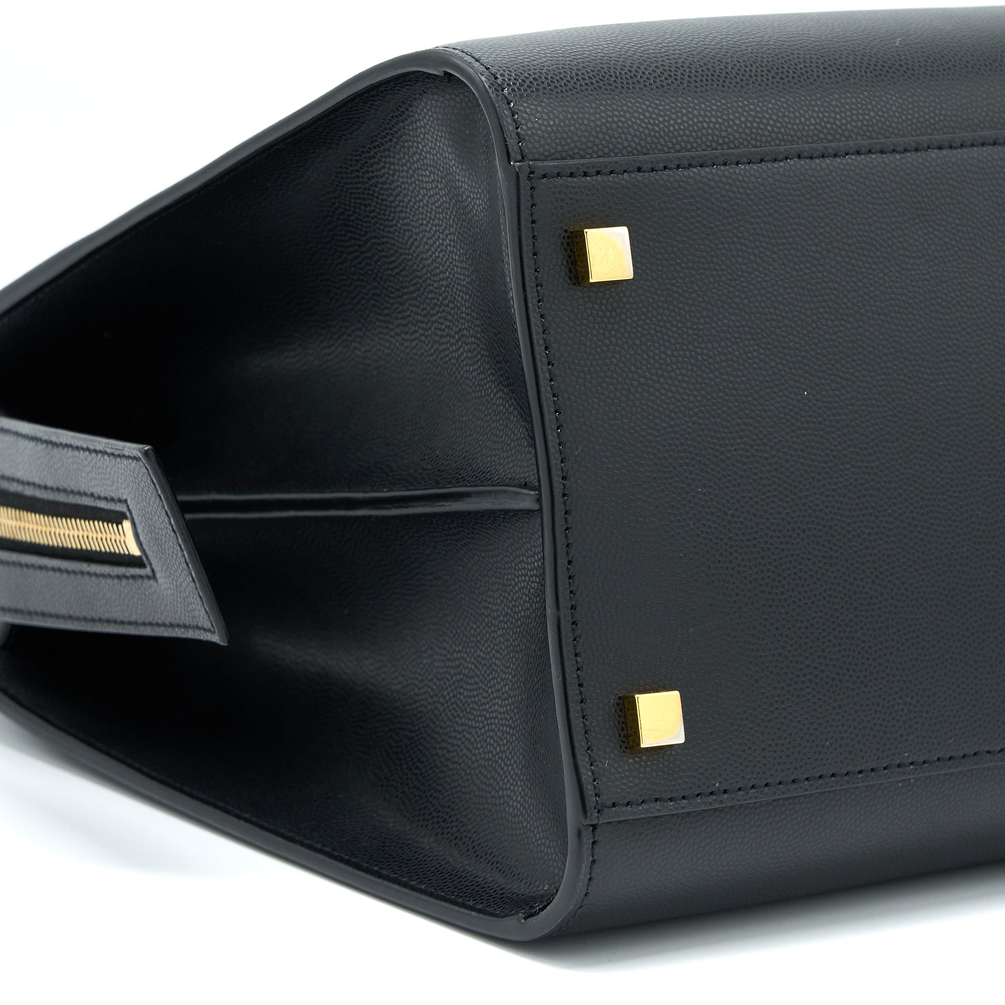 SAINT LAURENT/YSL MEDIUM UPTOWN TOTE BAG CALFSKIN BLACK GHW
