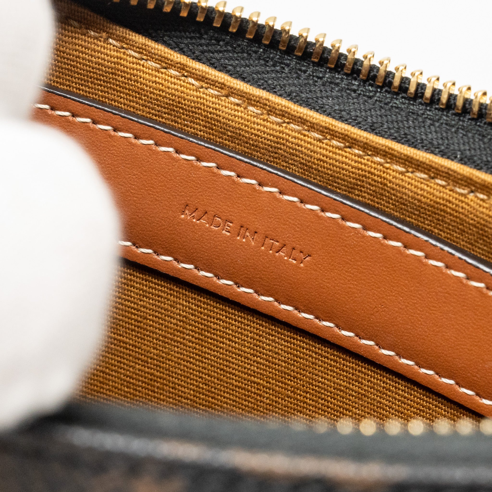 CELINE AVA BAG TRIOMPHE CANVAS TAN GHW