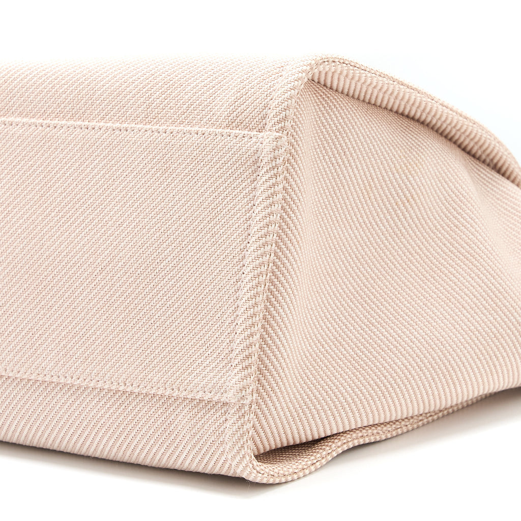 CHANEL DEAUVILLE TOTE BAG FABRIC LIGHT PINK LGHW