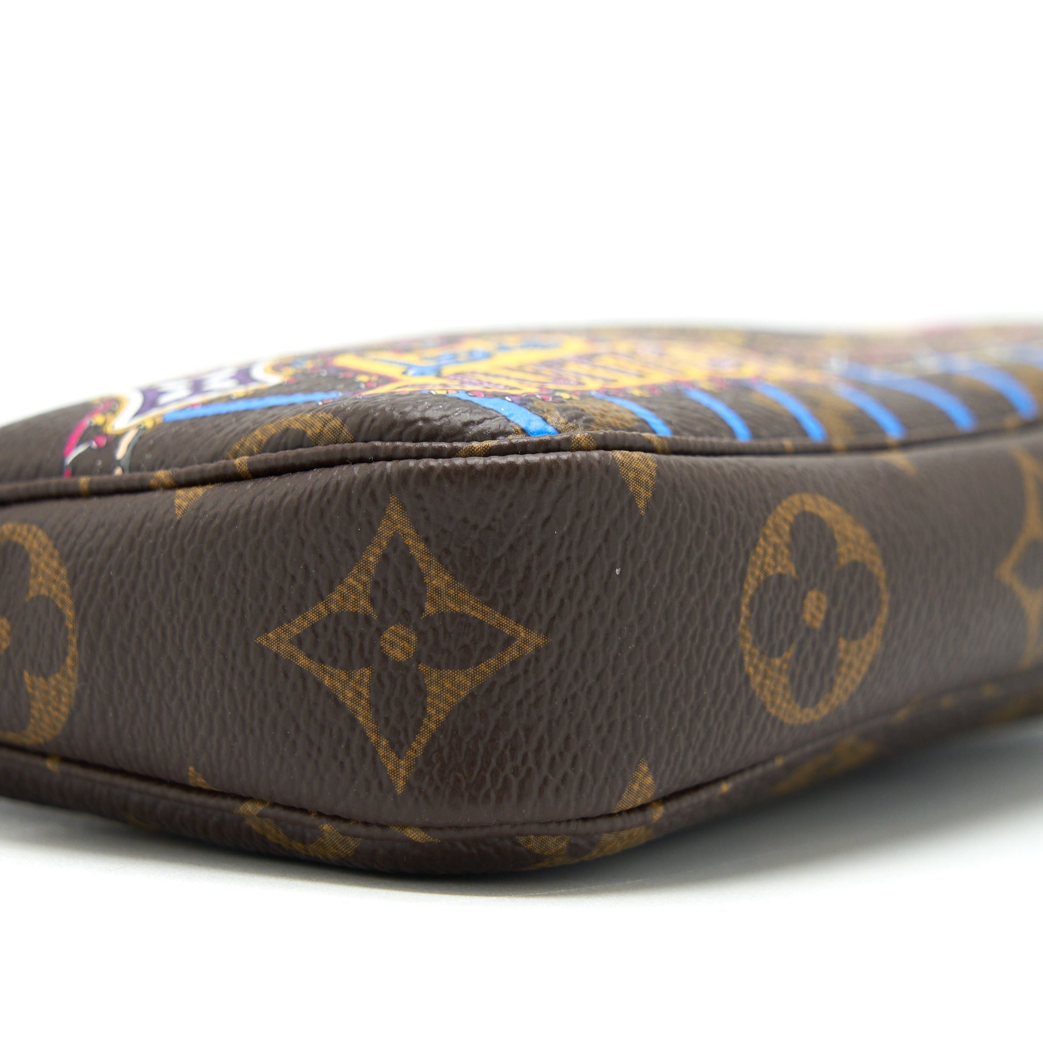 LOUIS VUITTON MINI POCHETTE ACCESSORIES LIMITED EDITION MONOGRAM CANVAS GHW