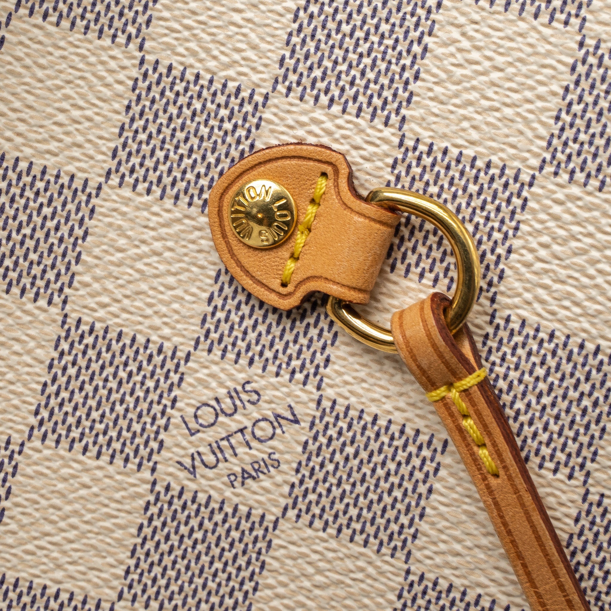 LOUIS VUITTON NEVERFULL MM DAMIER AZUR CANVAS GHW