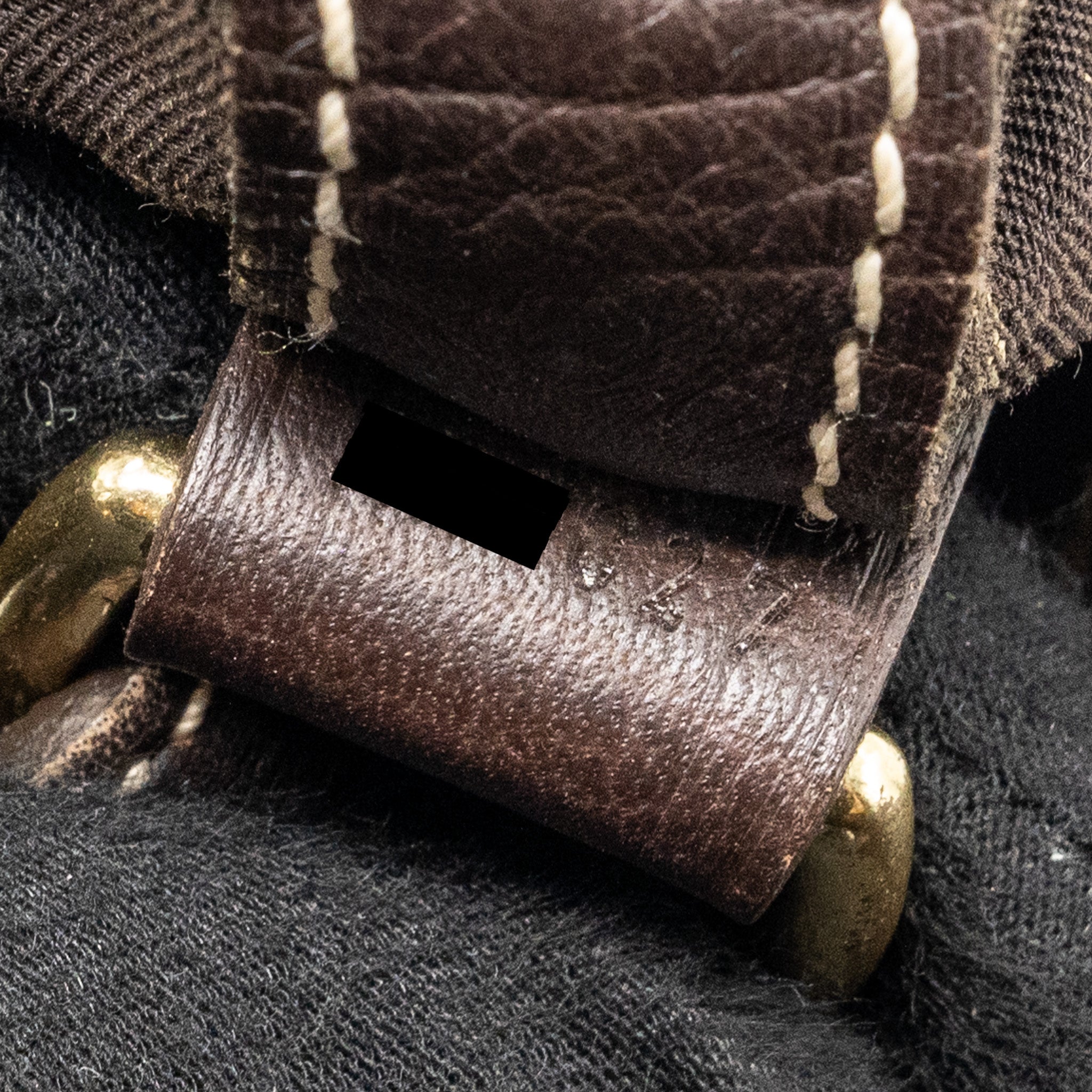 LOUIS VUITTON LIN NOE BAG FABRIC/LEATHER EBENE GHW