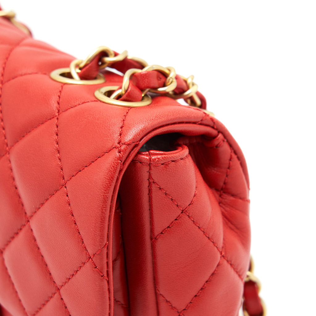 CHANEL NOW AND FOR EVER CRUISE SEASONAL LAMBSKIN RED GHW