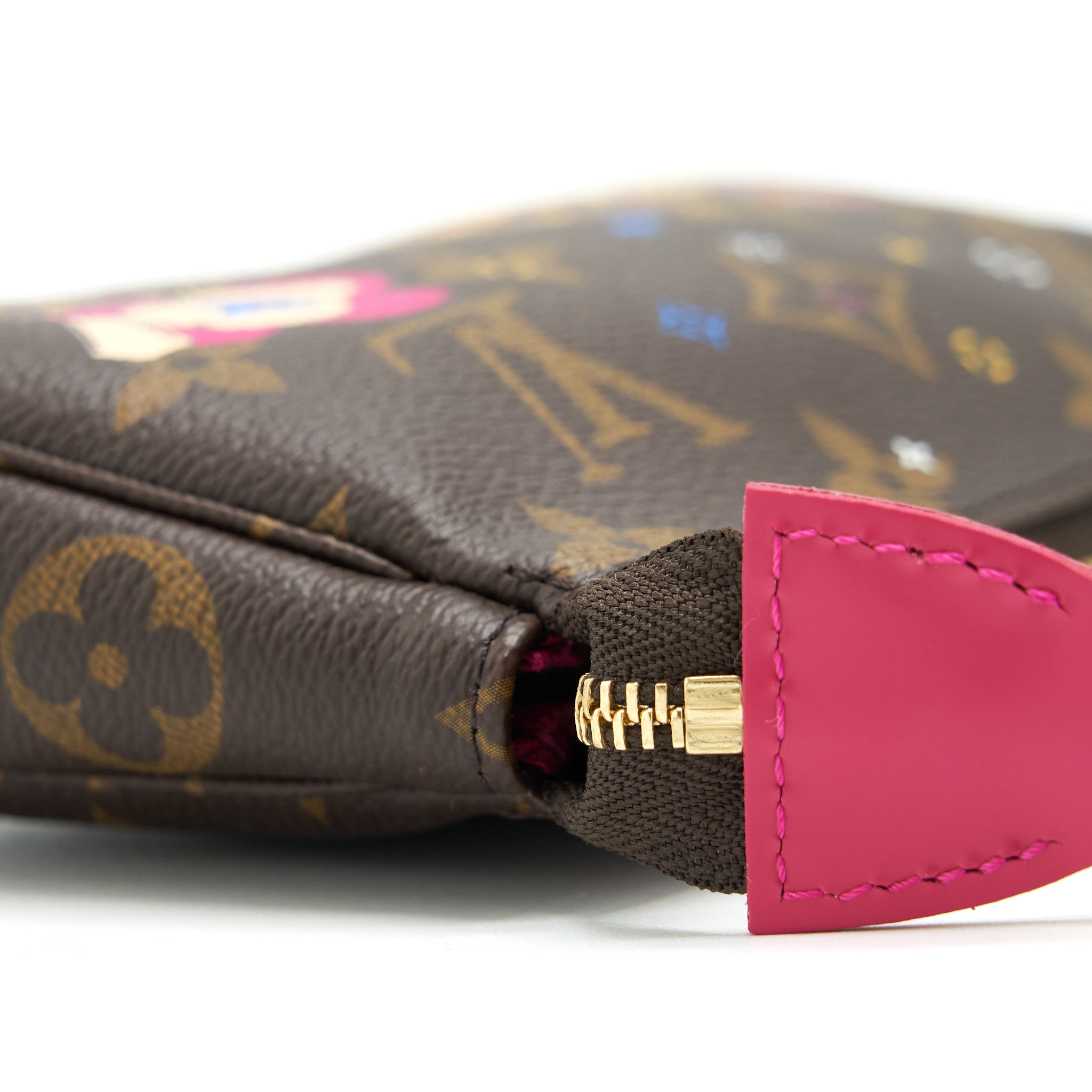 LOUIS VUITTON MINI POCHETTE ACCESSORIES LIMITED EDITION MONOGRAM CANVAS GHW