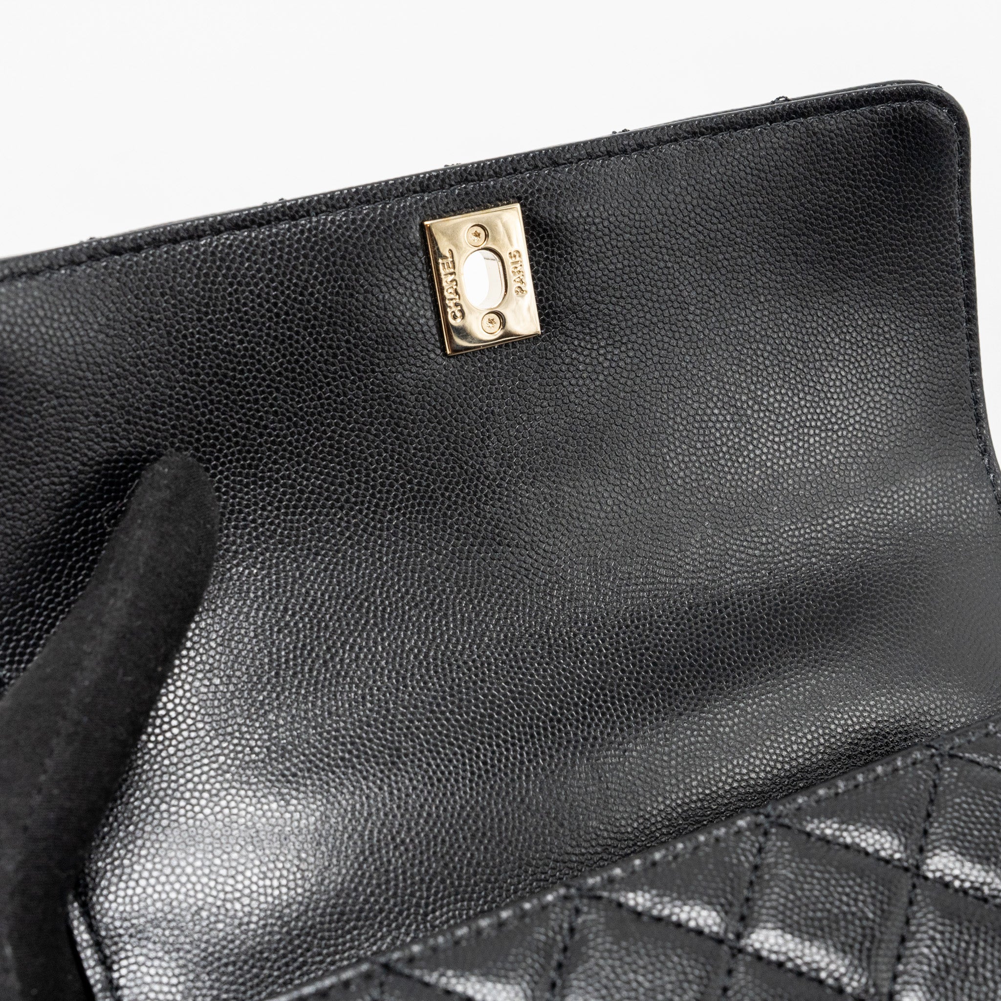 CHANEL SMALL COCO HANDLE CAVIAR BLACK LGHW (MICROCHIP)