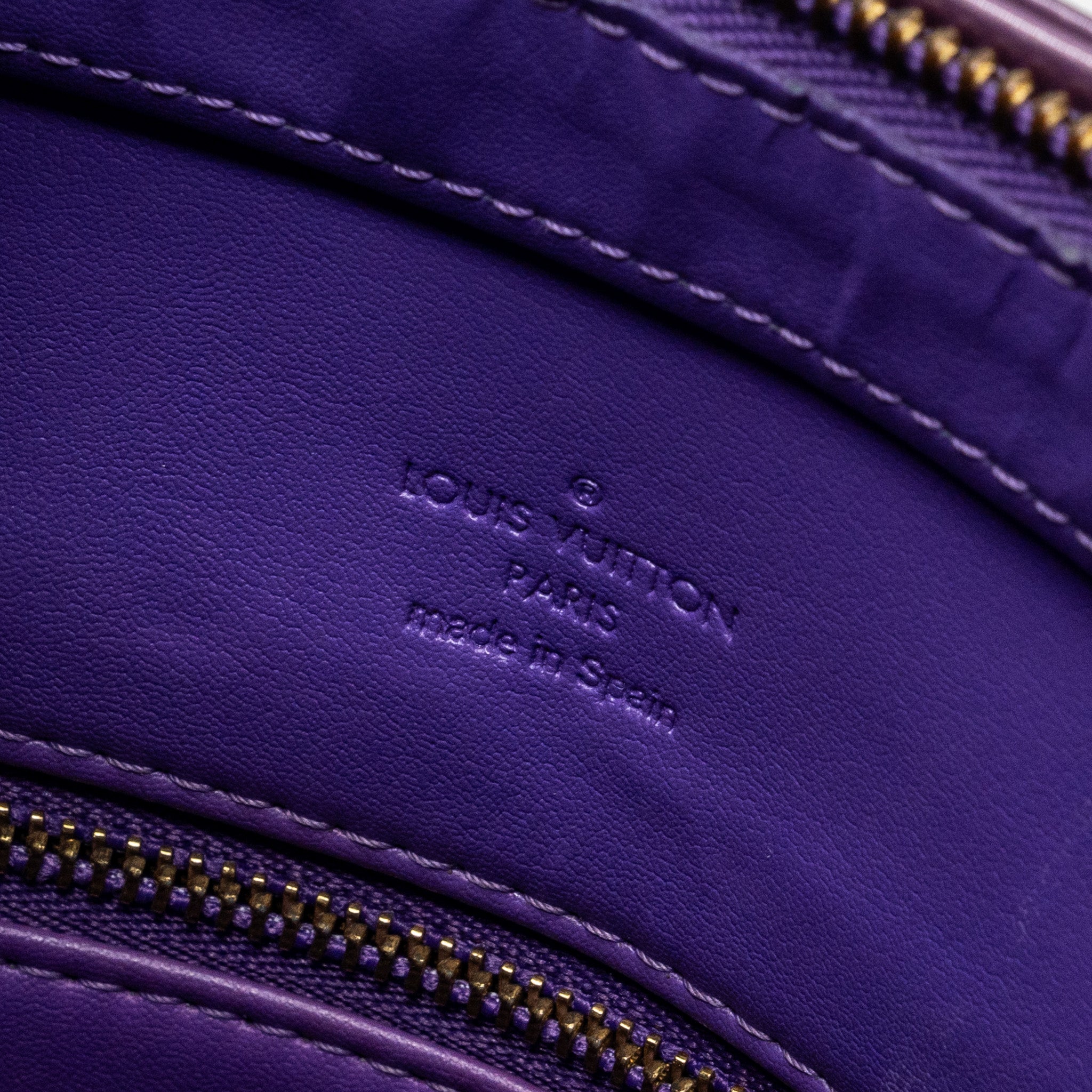 LOUIS VUITTON VINTAGE HOUSTON BAG PATENT PURPLE GHW