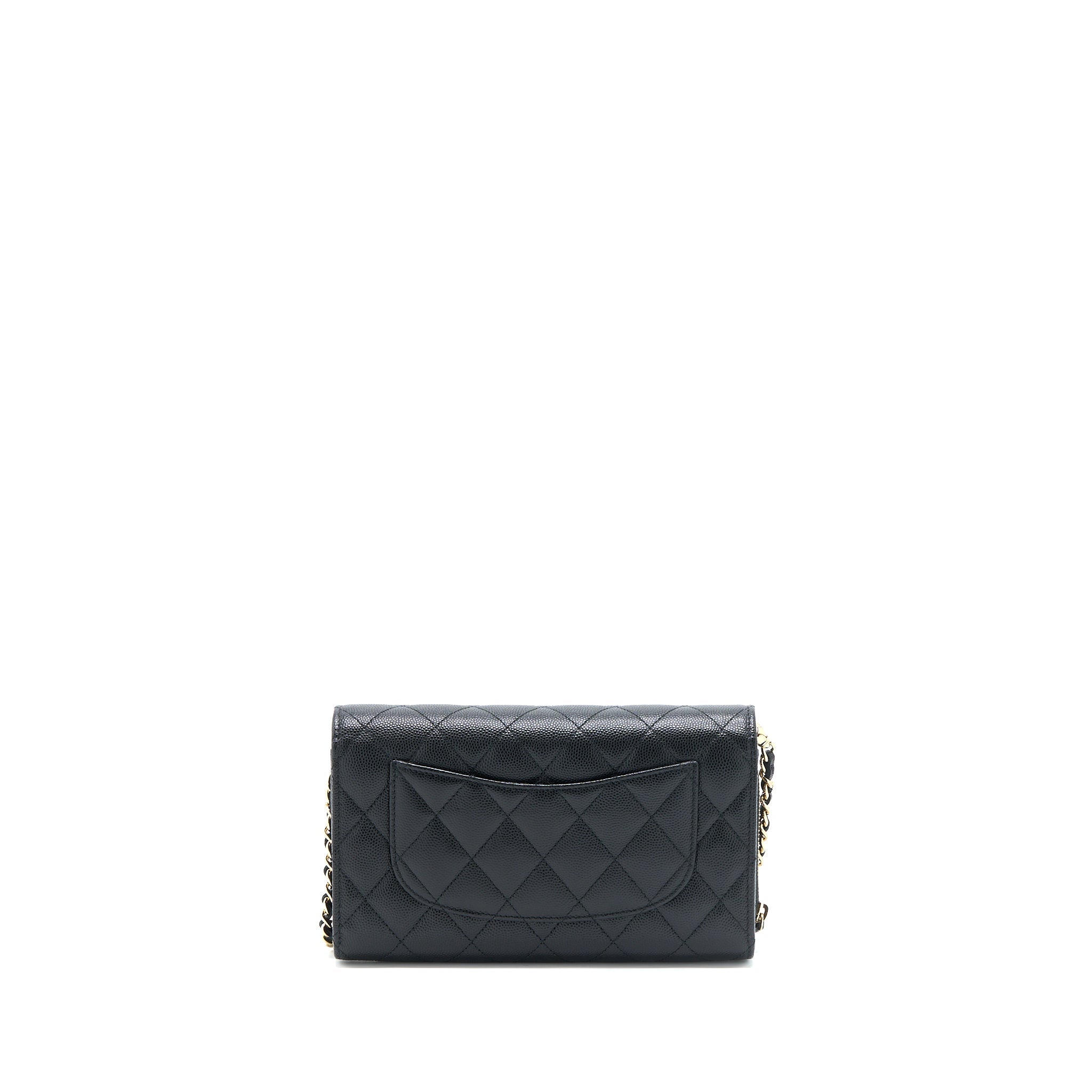 CHANEL 3 IN 1 WALLET ON CHAIN CAVIAR BLACK LGHW