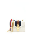 GUCCI MINI SYLVIE CHAIN BAG WHITE GHW