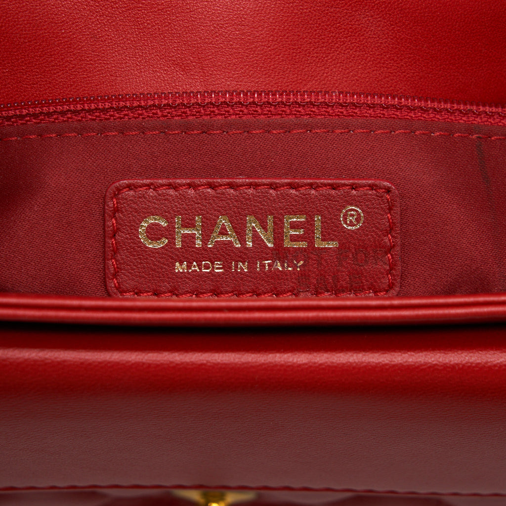 CHANEL NOW AND FOR EVER CRUISE SEASONAL LAMBSKIN RED GHW