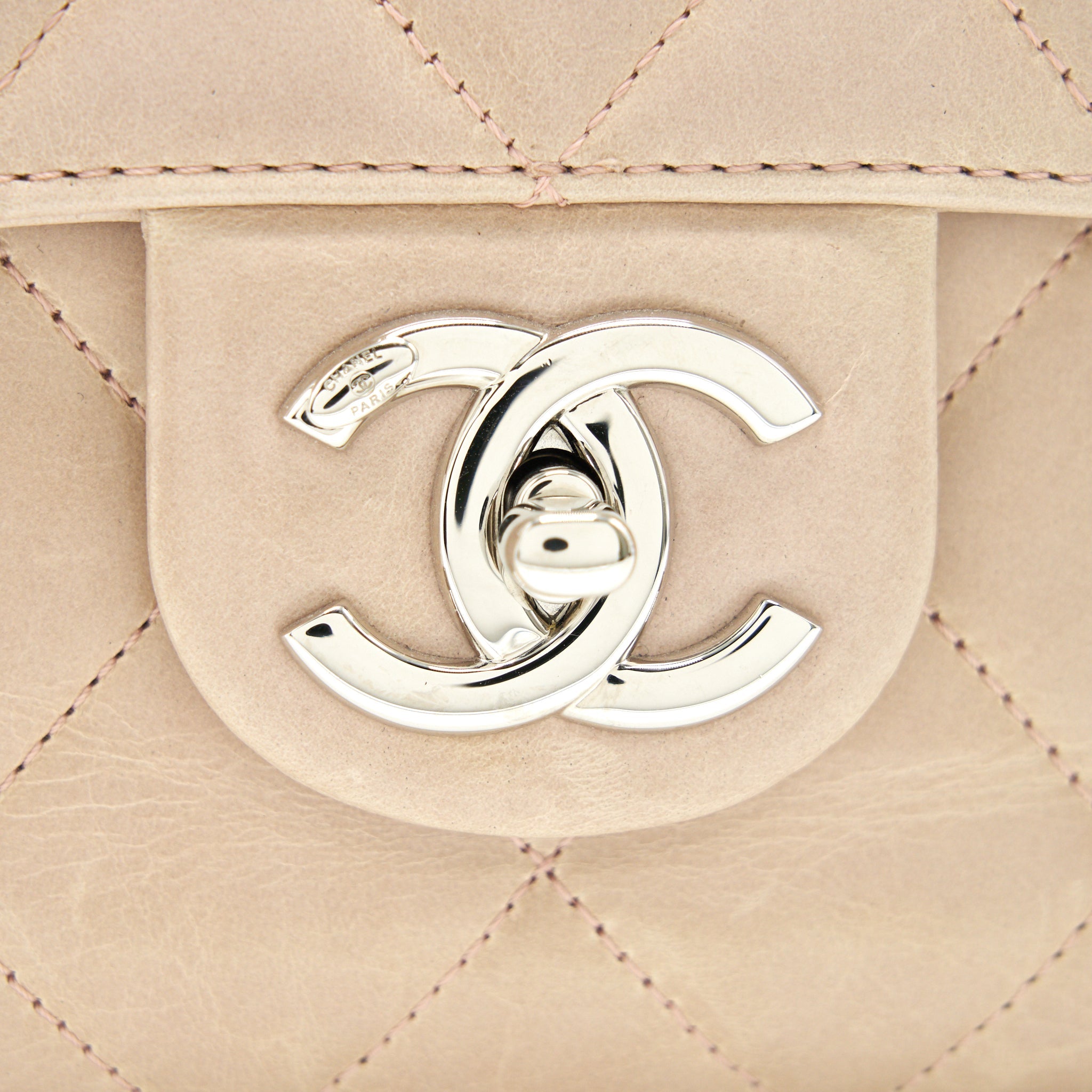 CHANEL TOP HANDLE FLAP BAG WITH CHAIN BEIGE/ BLACK SERIAL20