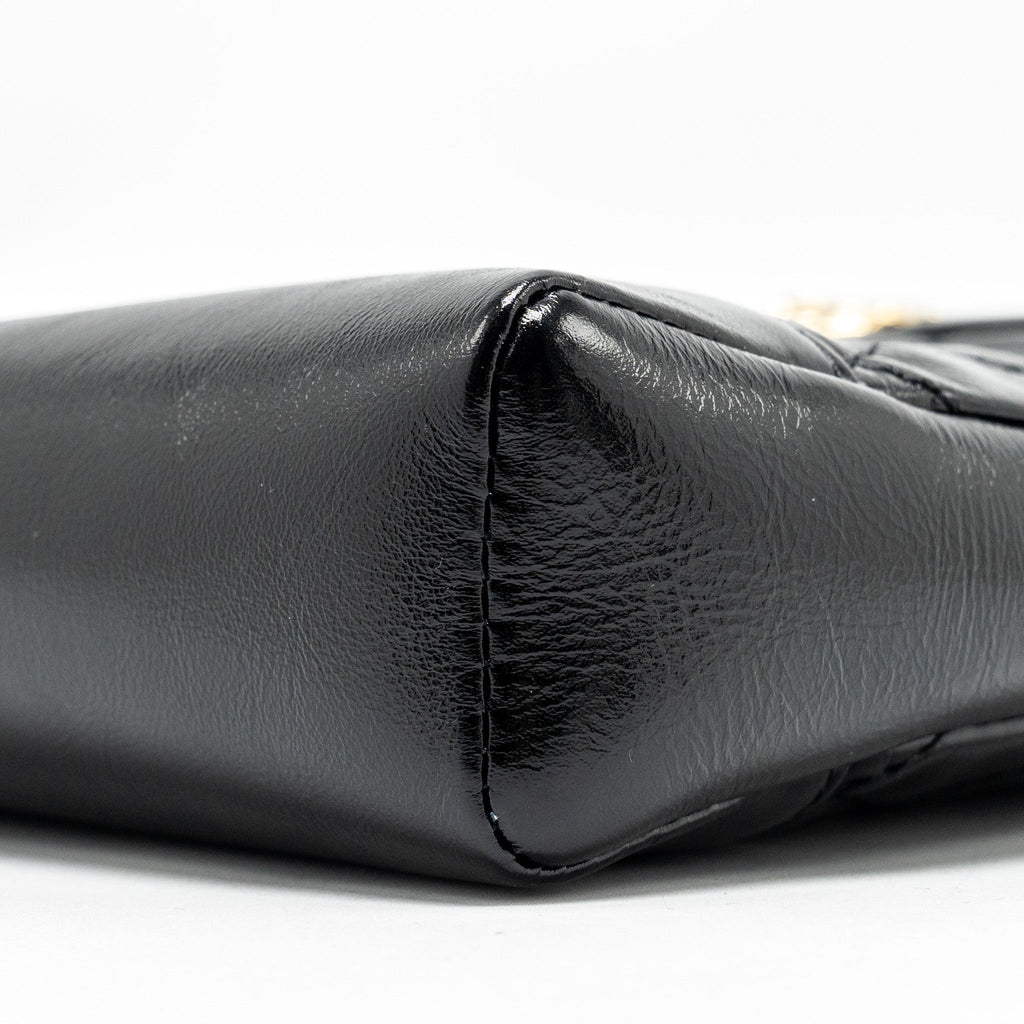 CHANEL MINI 31 BAG SHINY CALFSKIN BLACK LGHW (MICROCHIP)
