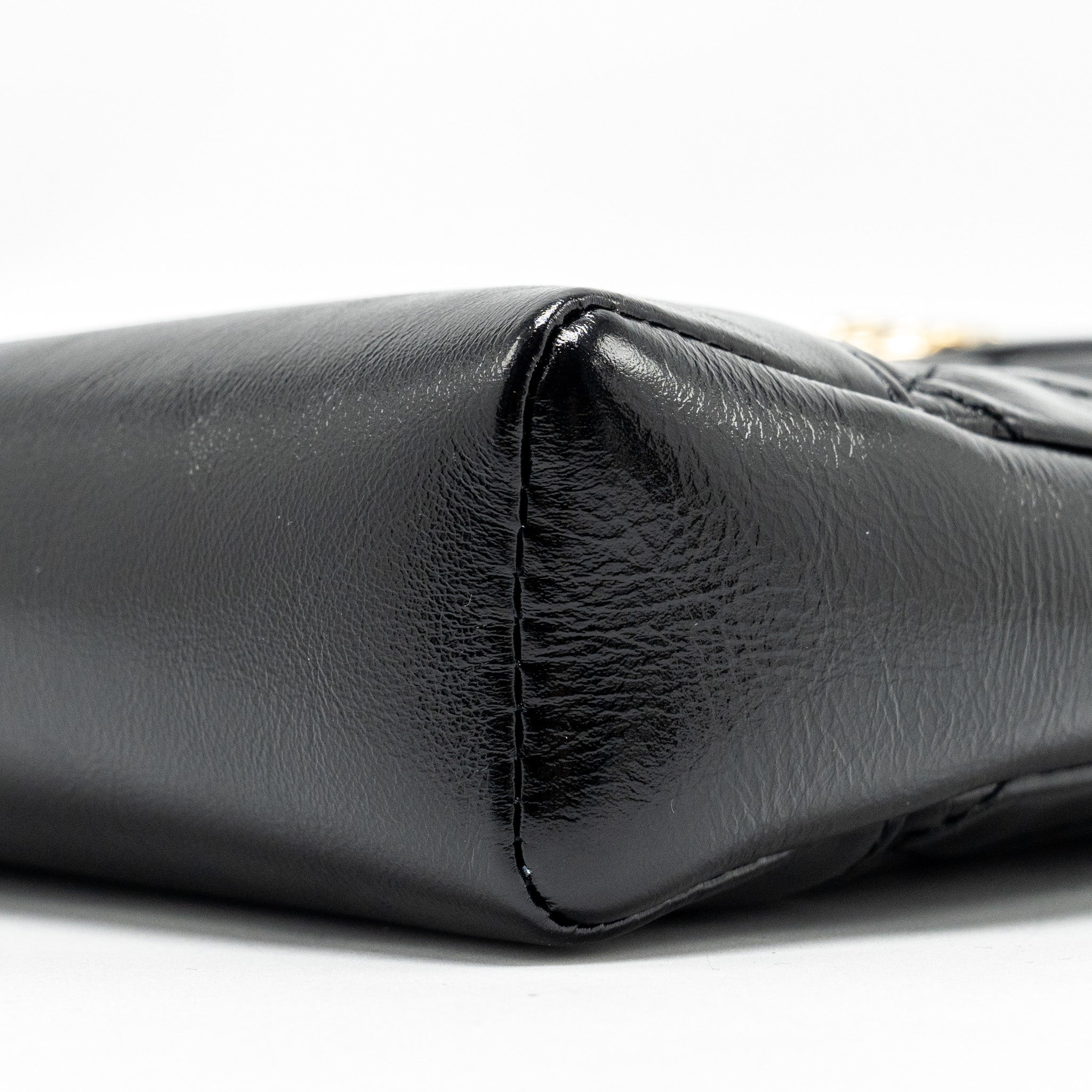 CHANEL MINI 31 BAG SHINY CALFSKIN BLACK LGHW (MICROCHIP)