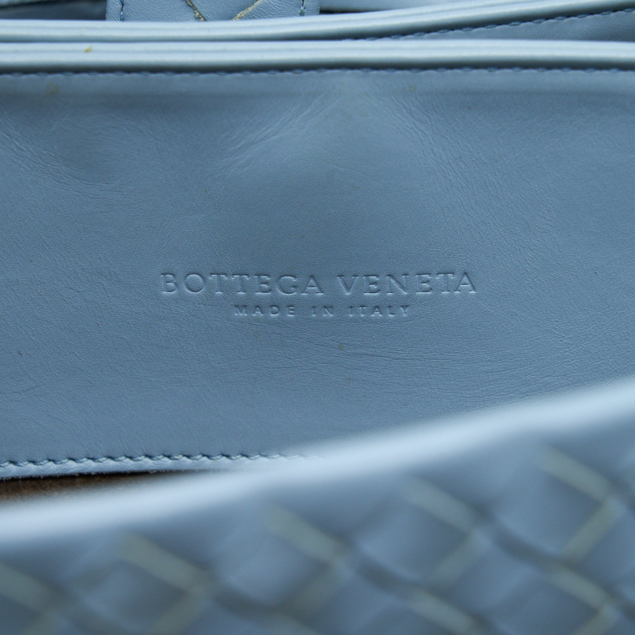 BOTTEGA VENETA ROMA TOTE BAG LAMBSKIN LIGHT BLUE