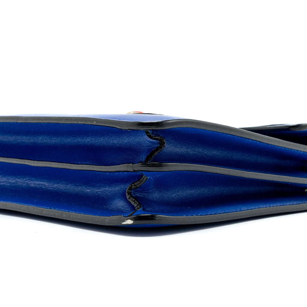 BVLGARI SERPENTI FOREVER SHOULDER BAG LEATHER BLUE GHW