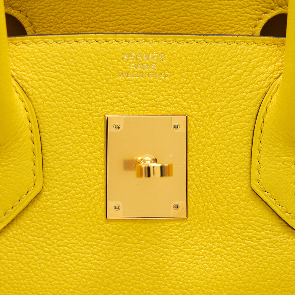 HERMES BIRKIN 30 TAURILLON NOVILLO LEATHER 9O JAUNE DE NAPLES GHW