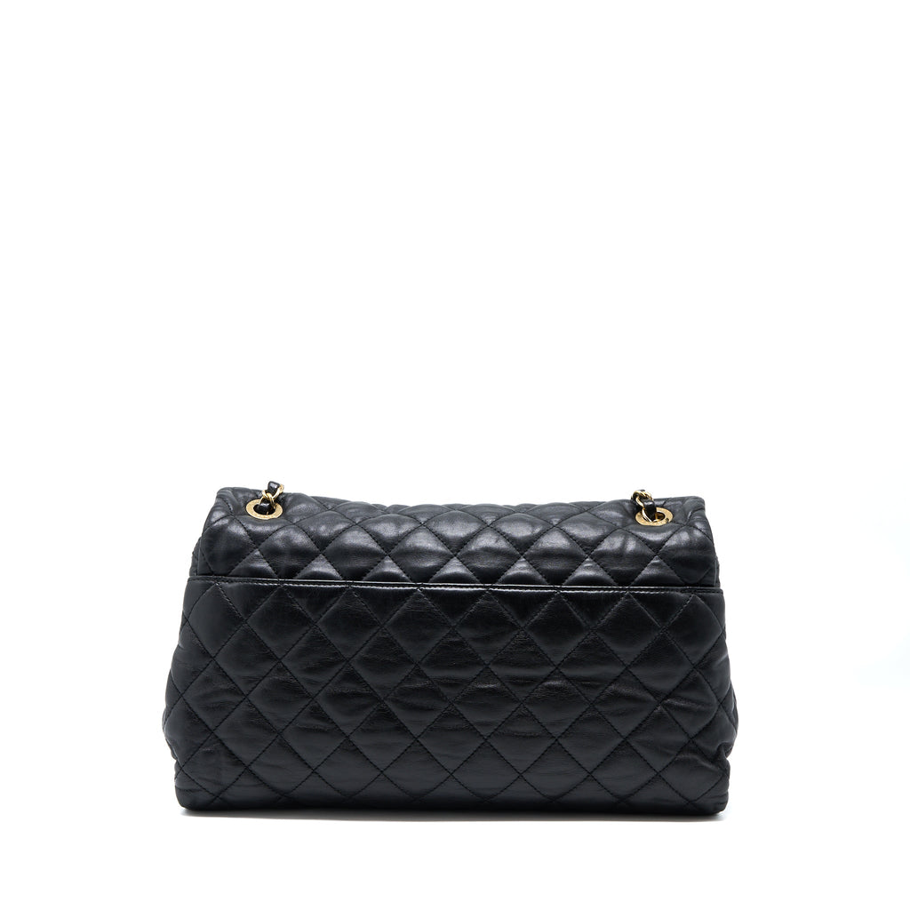 CHANEL QUILTED SEASONAL FLAP BAG BLACK GHW
