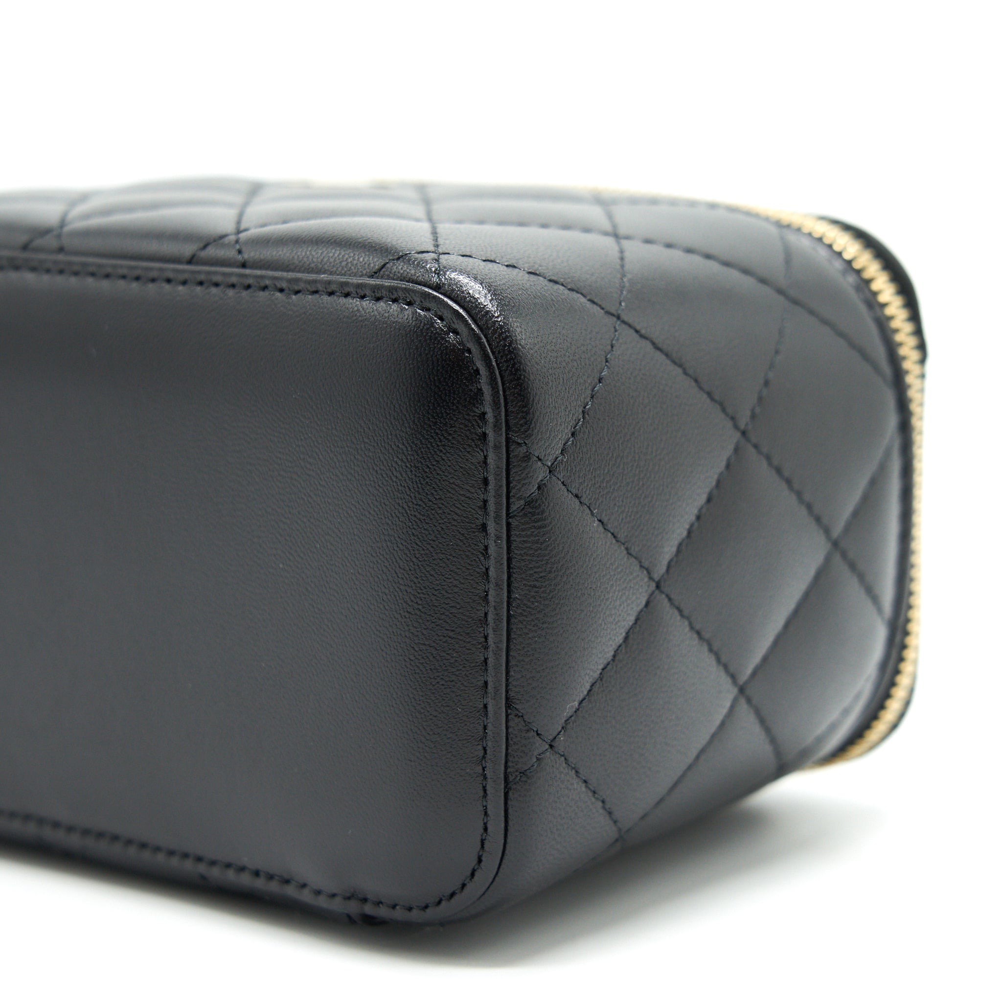 CHANEL SMALL LONG VANITY LAMBSKIN BLACK