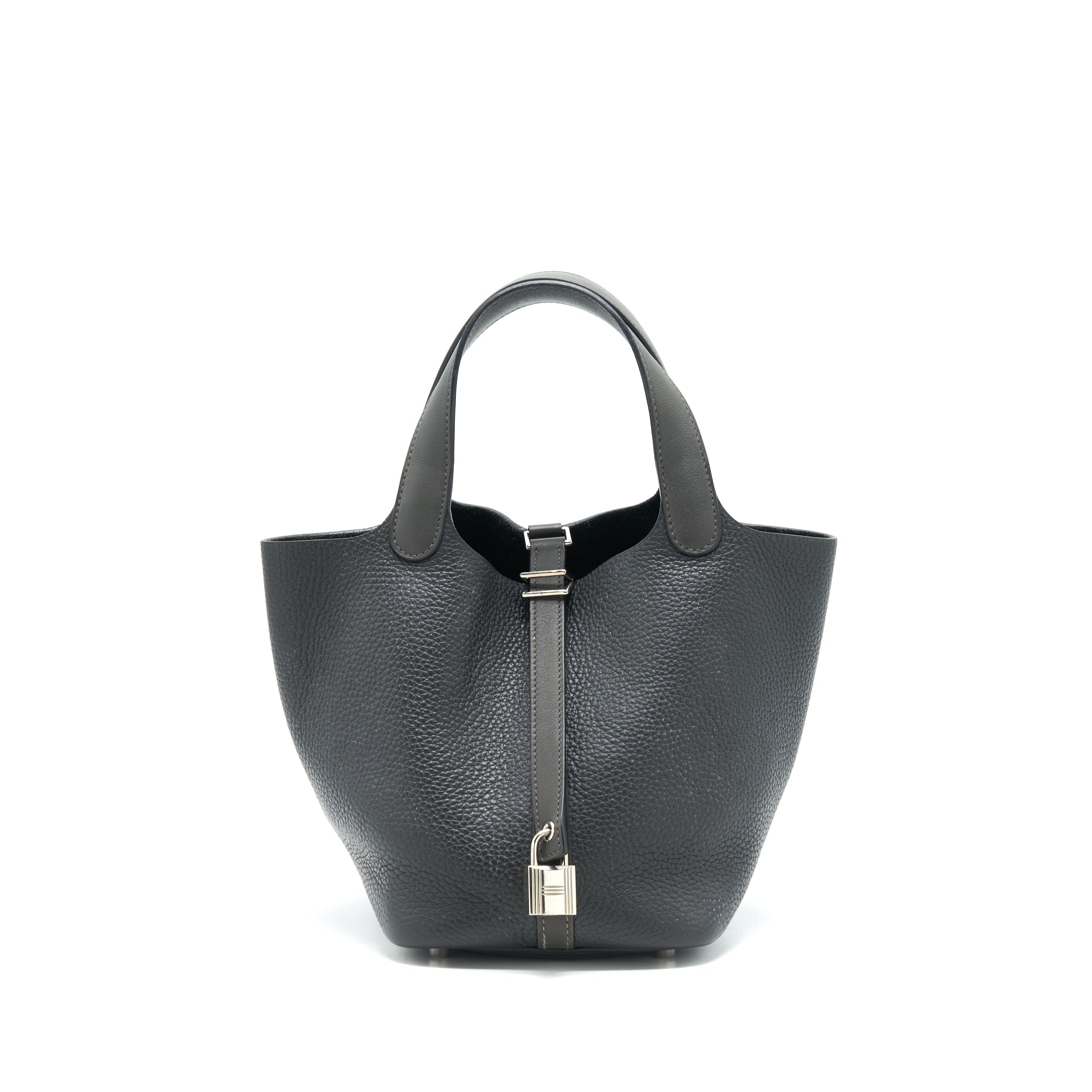 HERMES PICOTIN 18 LOCK BAG DARK GREY SHW