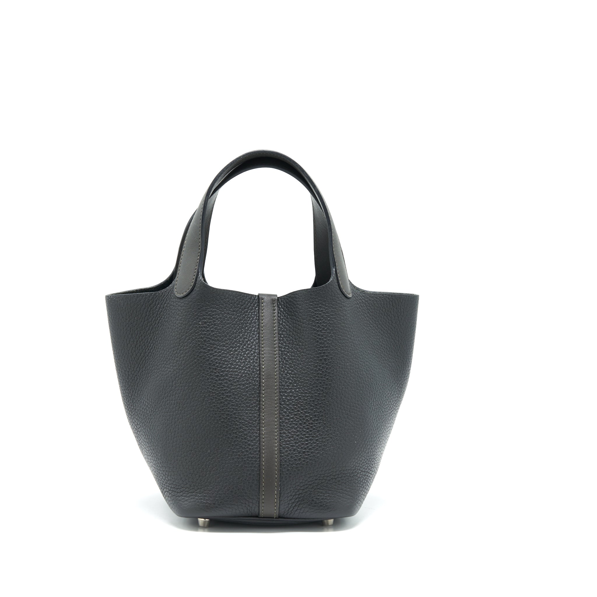 HERMES PICOTIN 18 LOCK BAG DARK GREY SHW