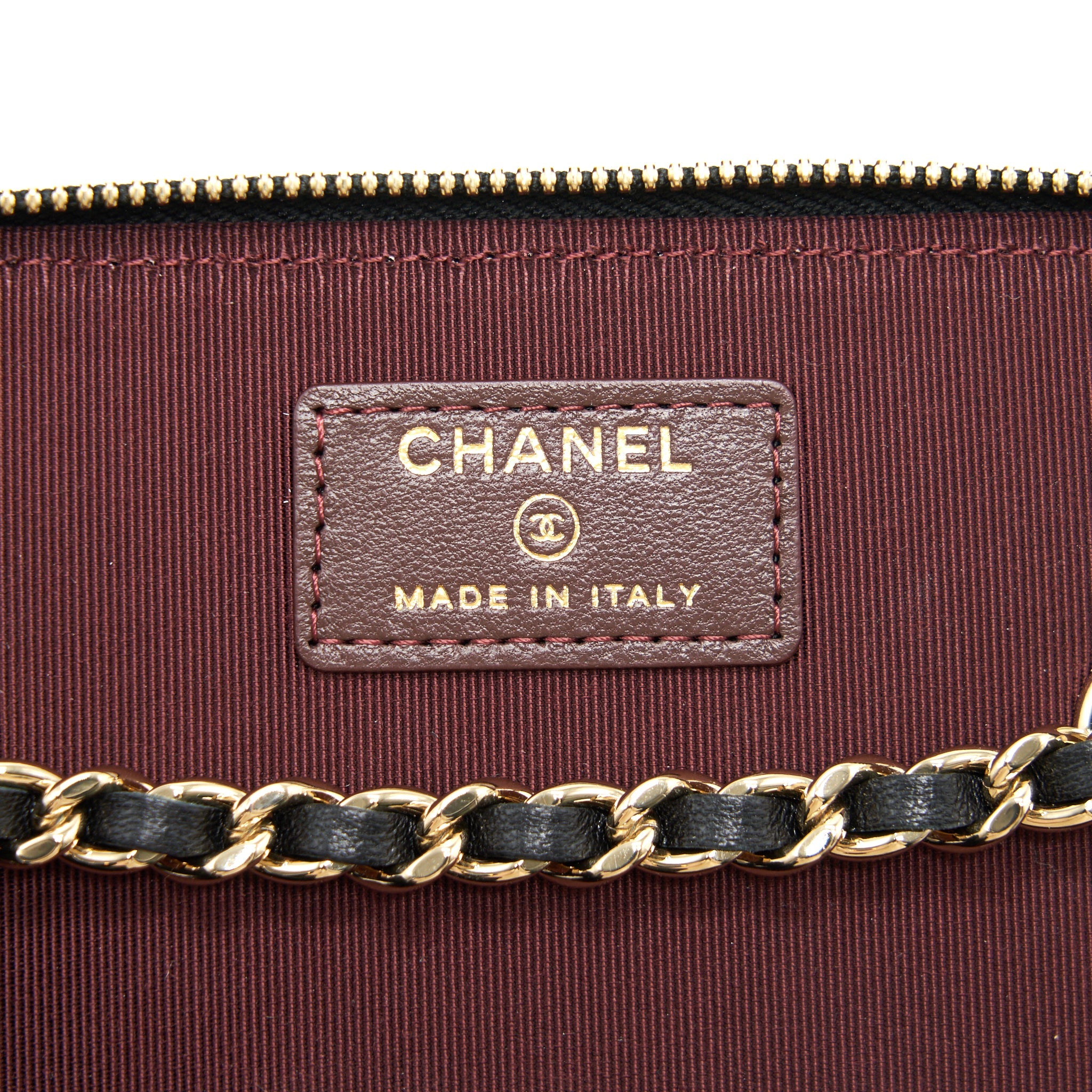 CHANEL SMALL LONG VANITY LAMBSKIN BLACK