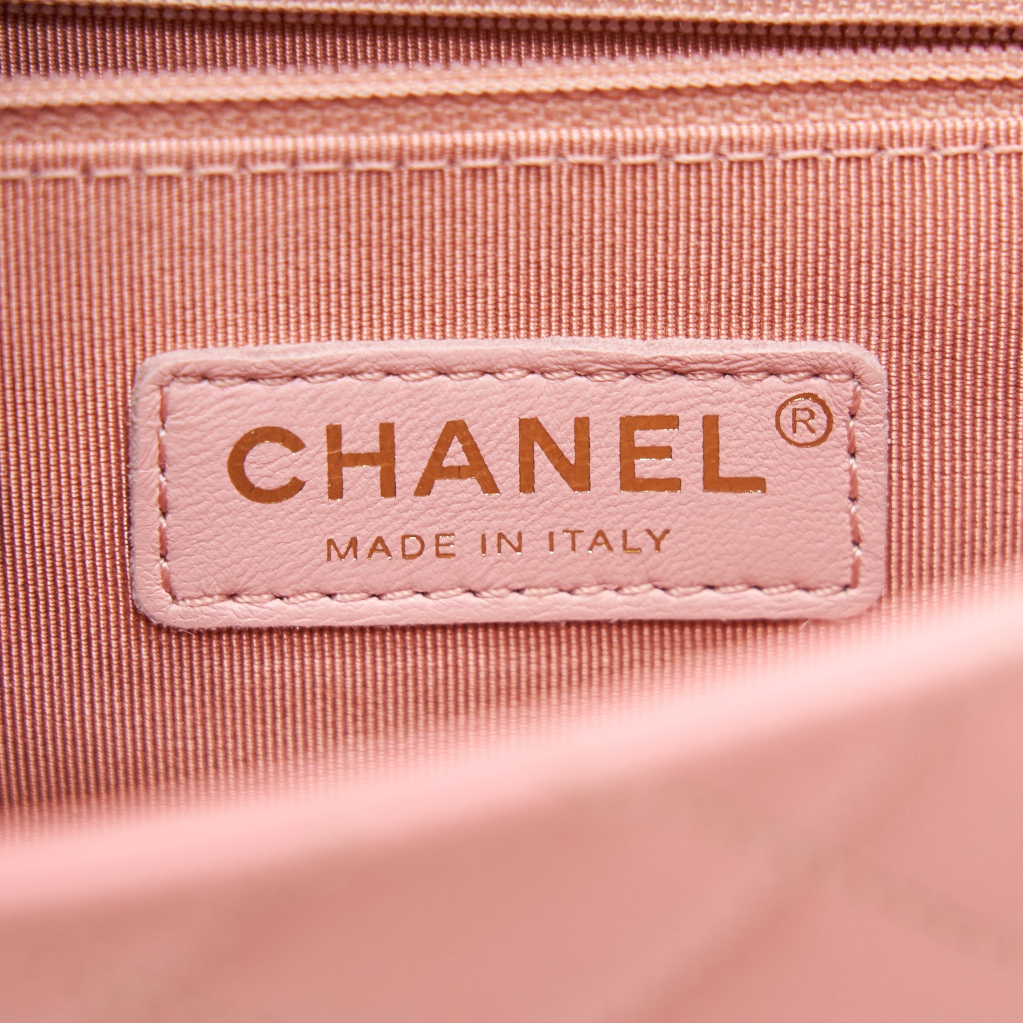 CHANEL QUILTED PEARL CHAIN GOAT SKIN FLAP BAG PINK GHW