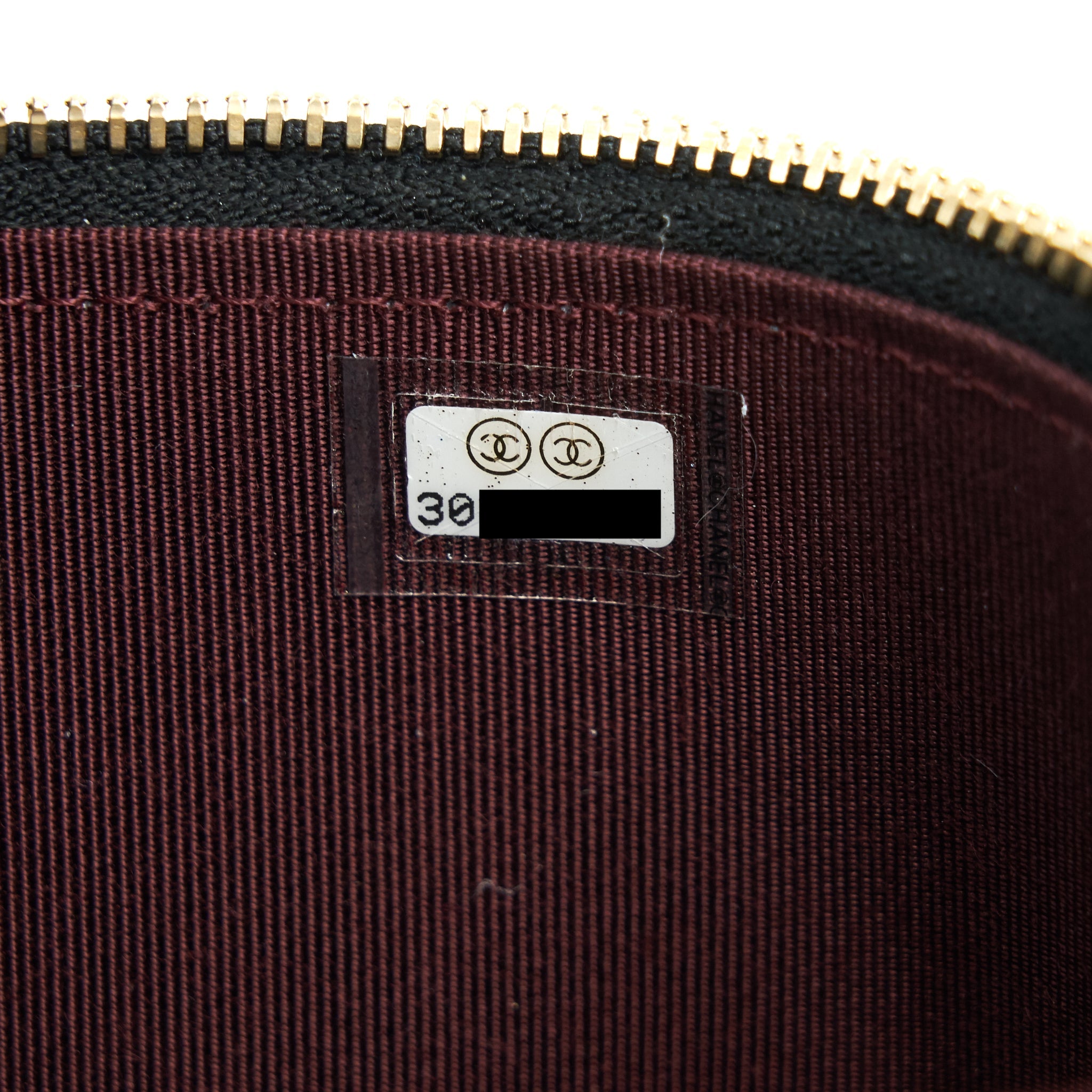 CHANEL SMALL LONG VANITY LAMBSKIN BLACK