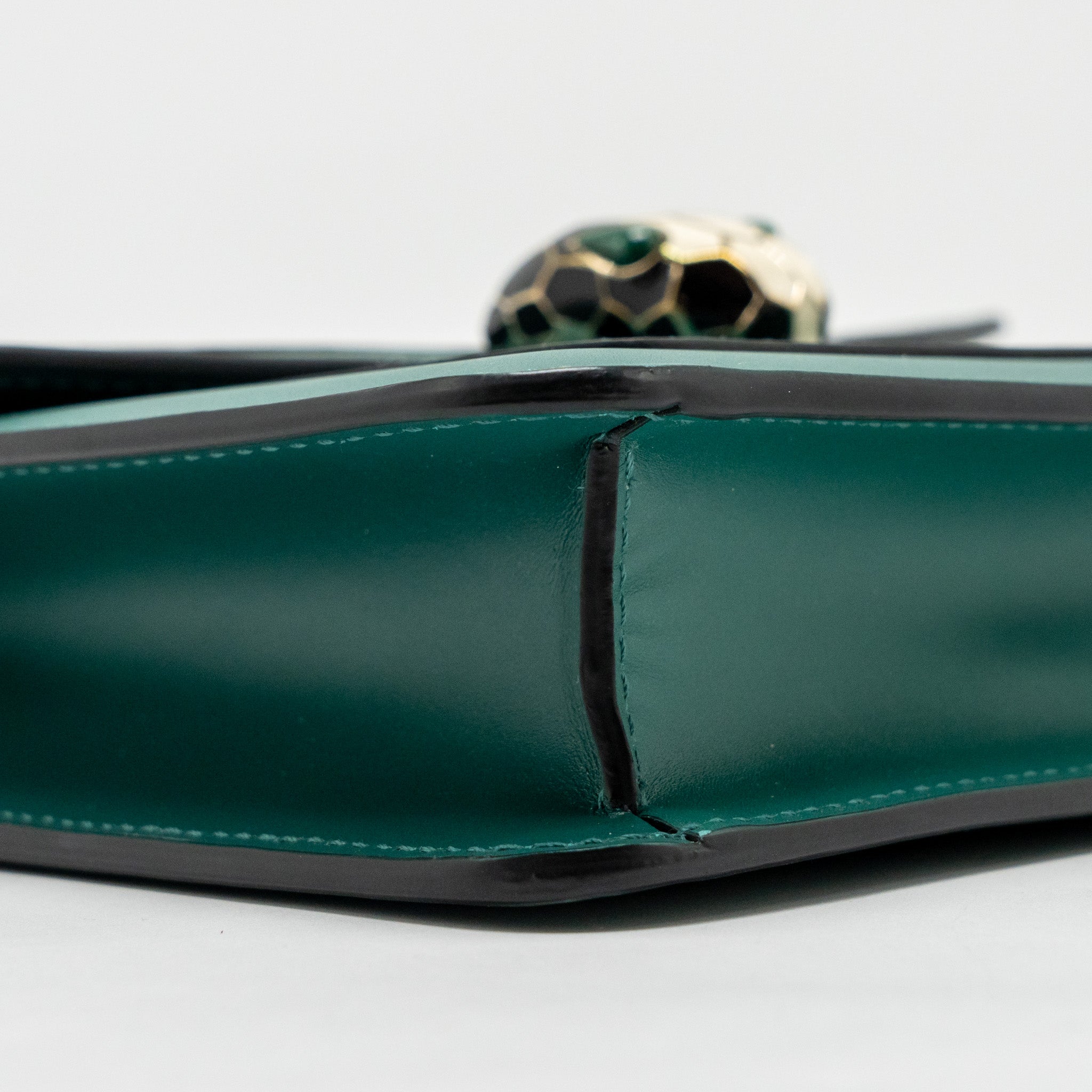 BVLGARI SERPENTI FOREVER CROSSBODY BAG CALFSKIN GREEN GHW