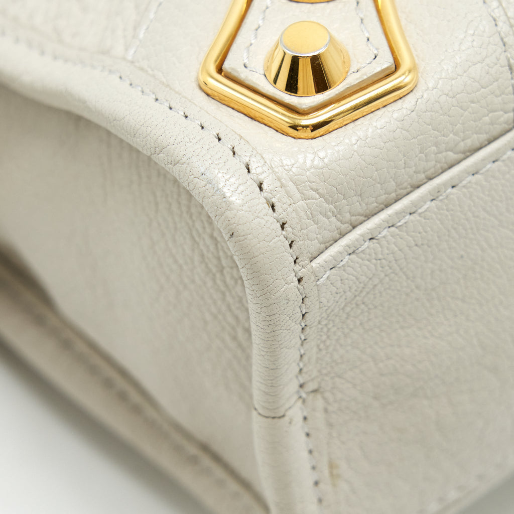 BALENCIAGA EDGED MINI CITY BAG LIGHT GREY GHW