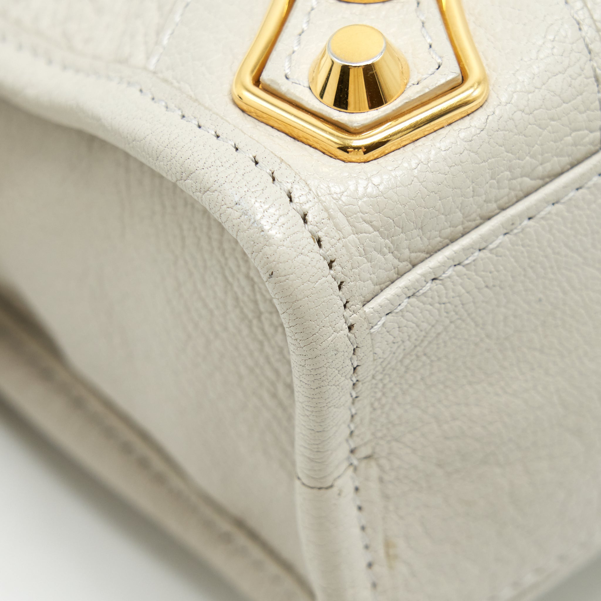 BALENCIAGA EDGED MINI CITY BAG LIGHT GREY GHW