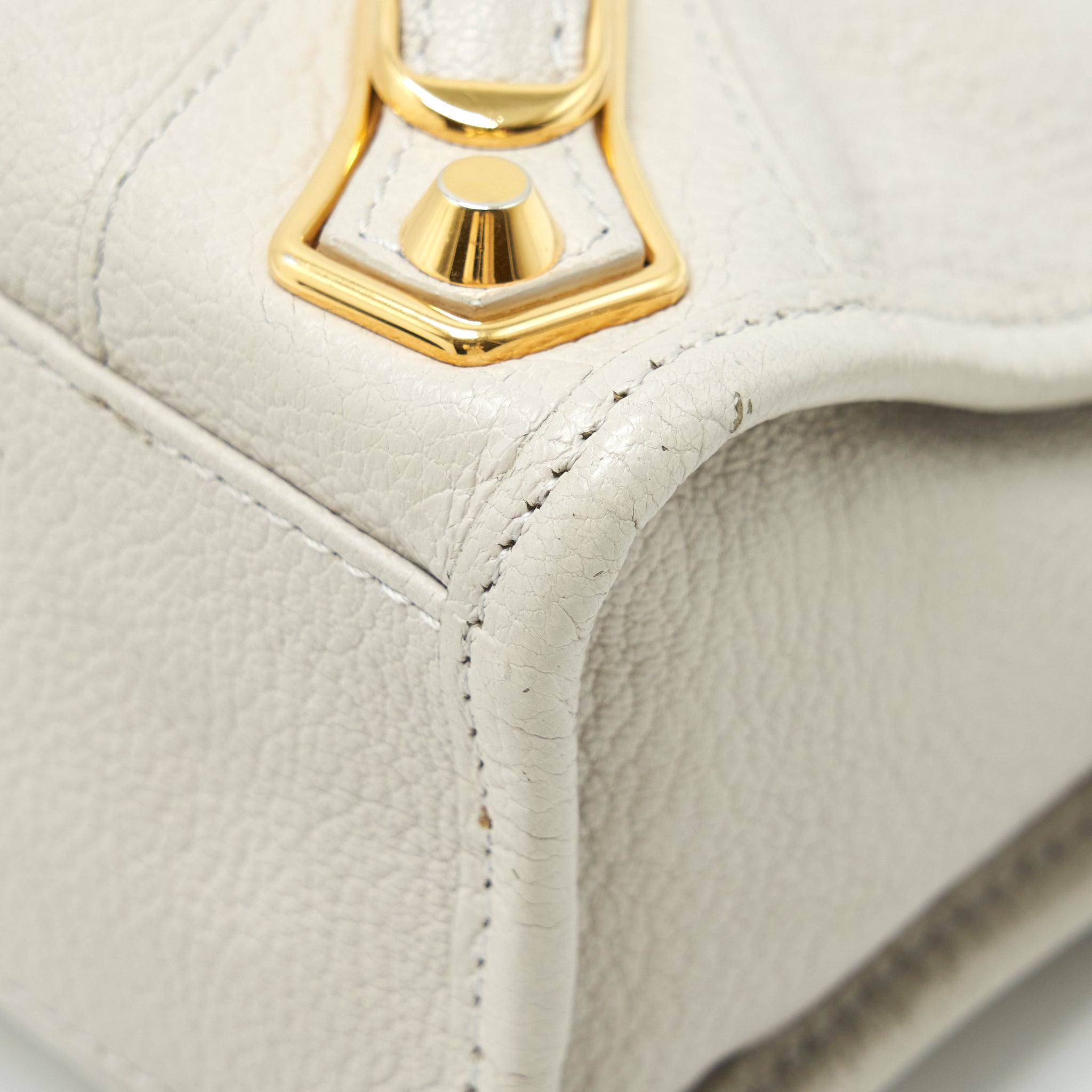 BALENCIAGA EDGED MINI CITY BAG LIGHT GREY GHW