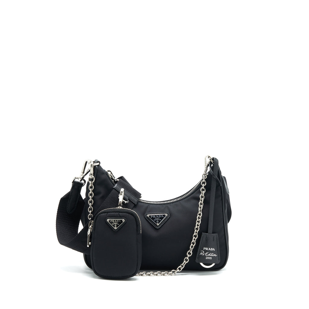 PRADA RE-EDITION 2005 SHOULDER BAG CANVAS SHW