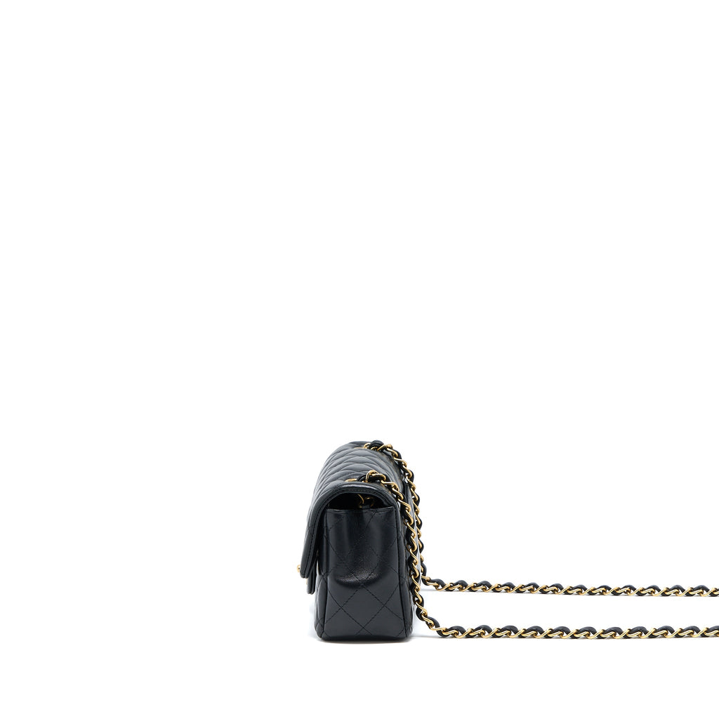 CHANEL MINI RECTANGULAR FLAP BAG LAMBSKIN BLACK GHW